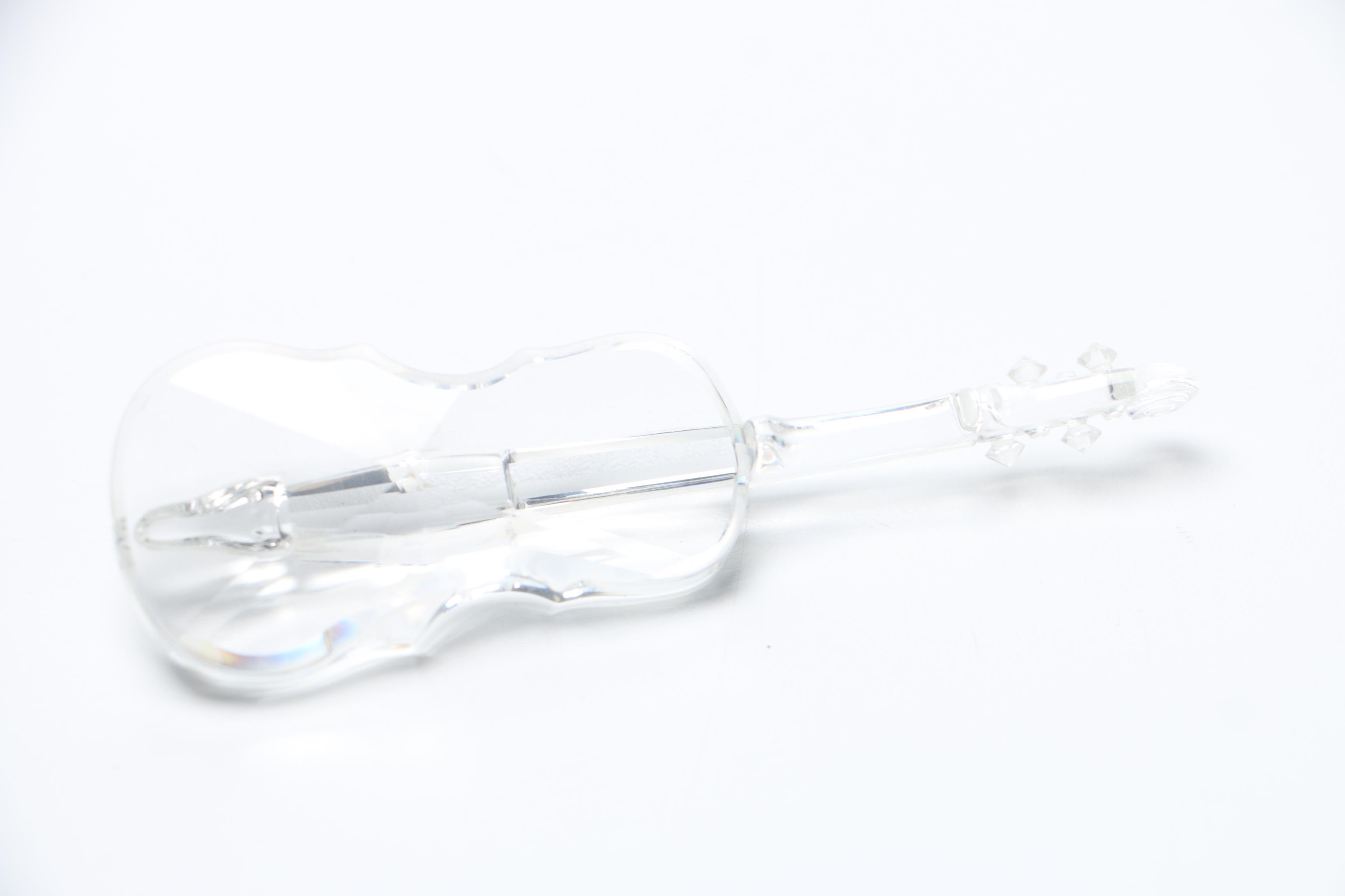 Swarovski Silver Crystal Violin Figurine