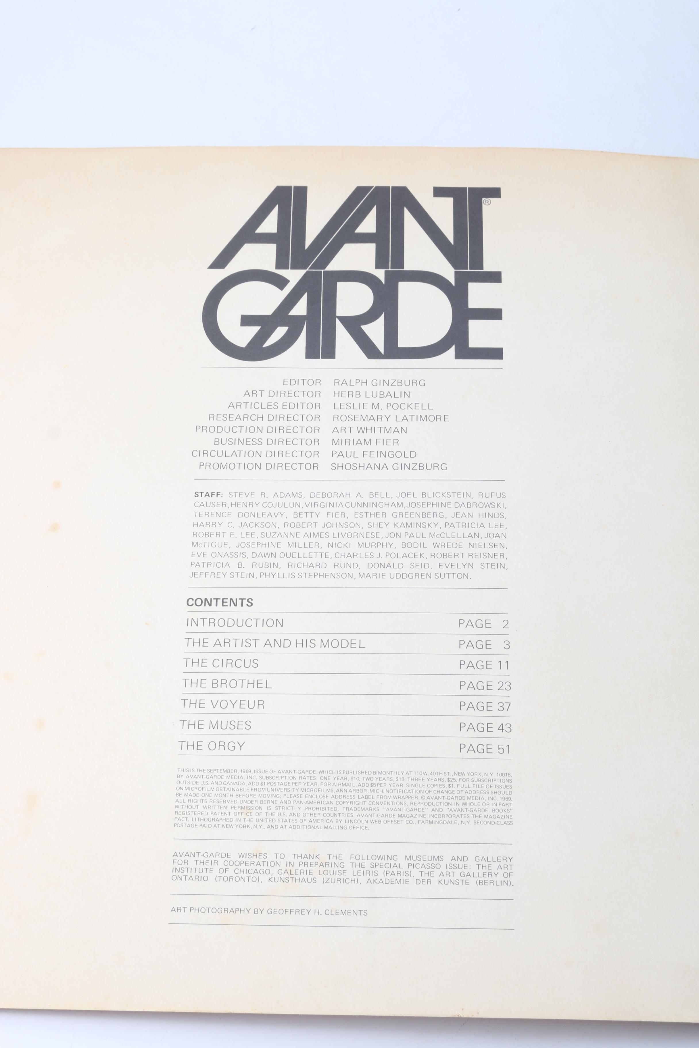 "Avant-Garde: Picasso's Erotic Gravures" and "The Art of the French Book"