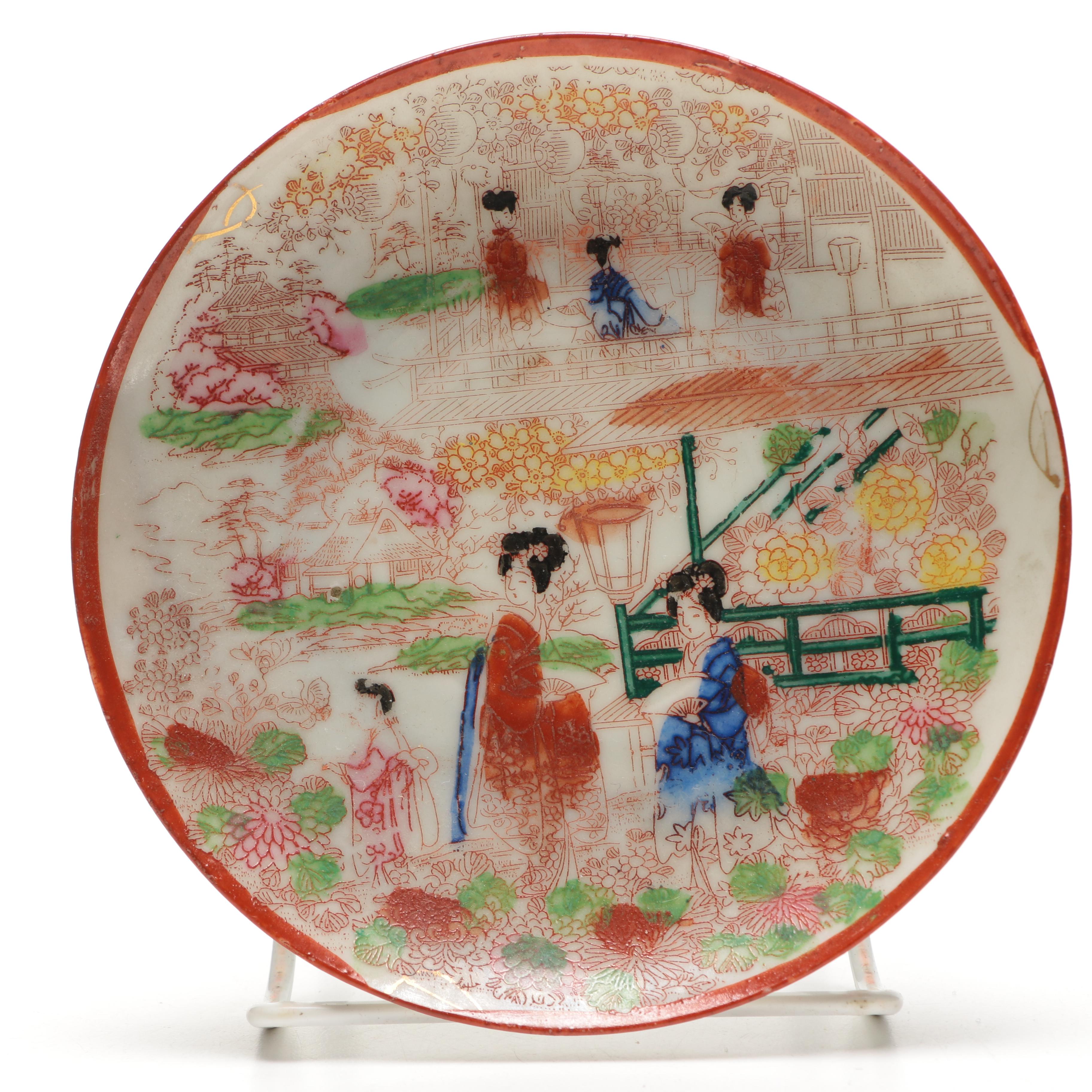 Japanese "Geisha Girl" Porcelain  Bowl Set