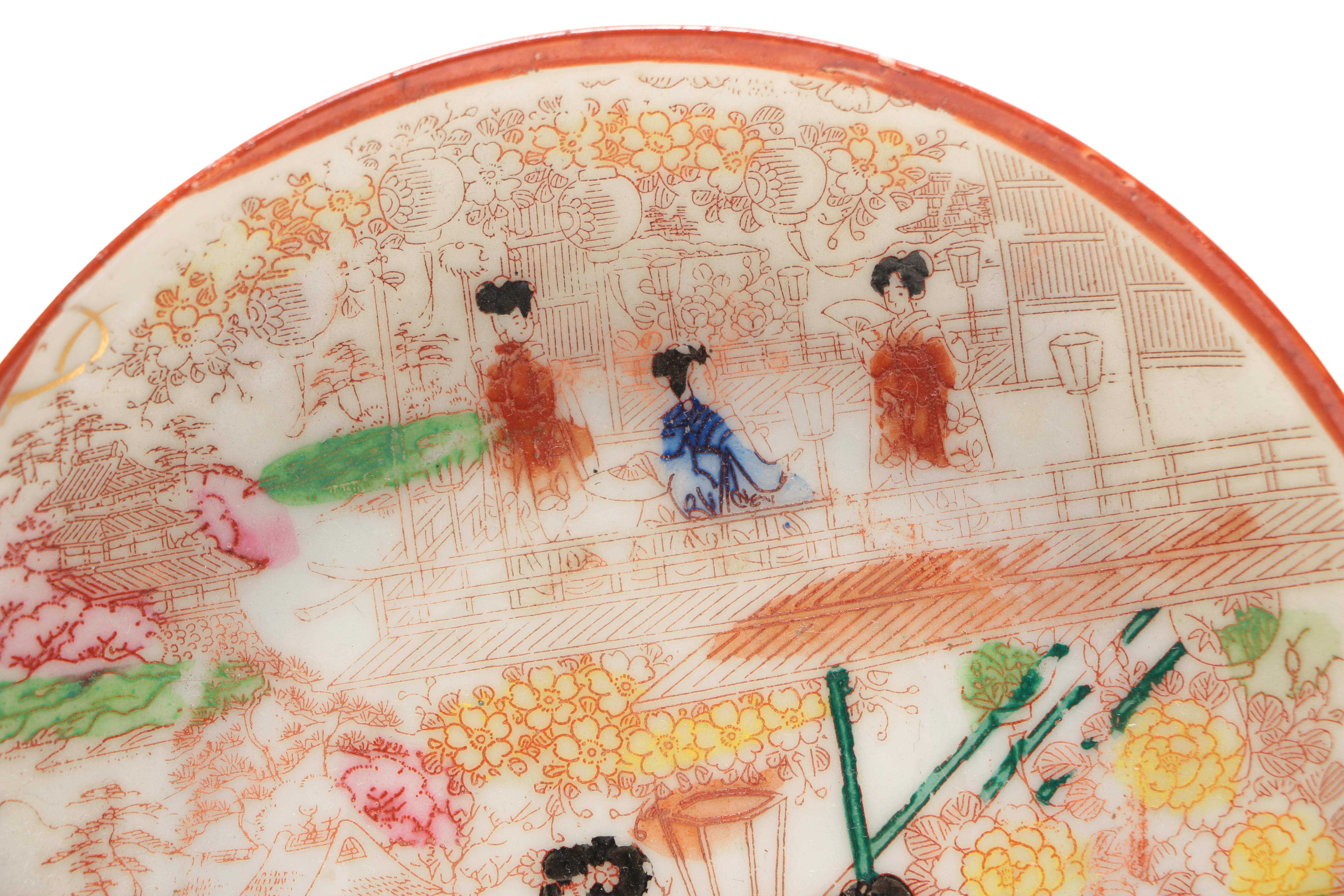 Japanese "Geisha Girl" Porcelain  Bowl Set