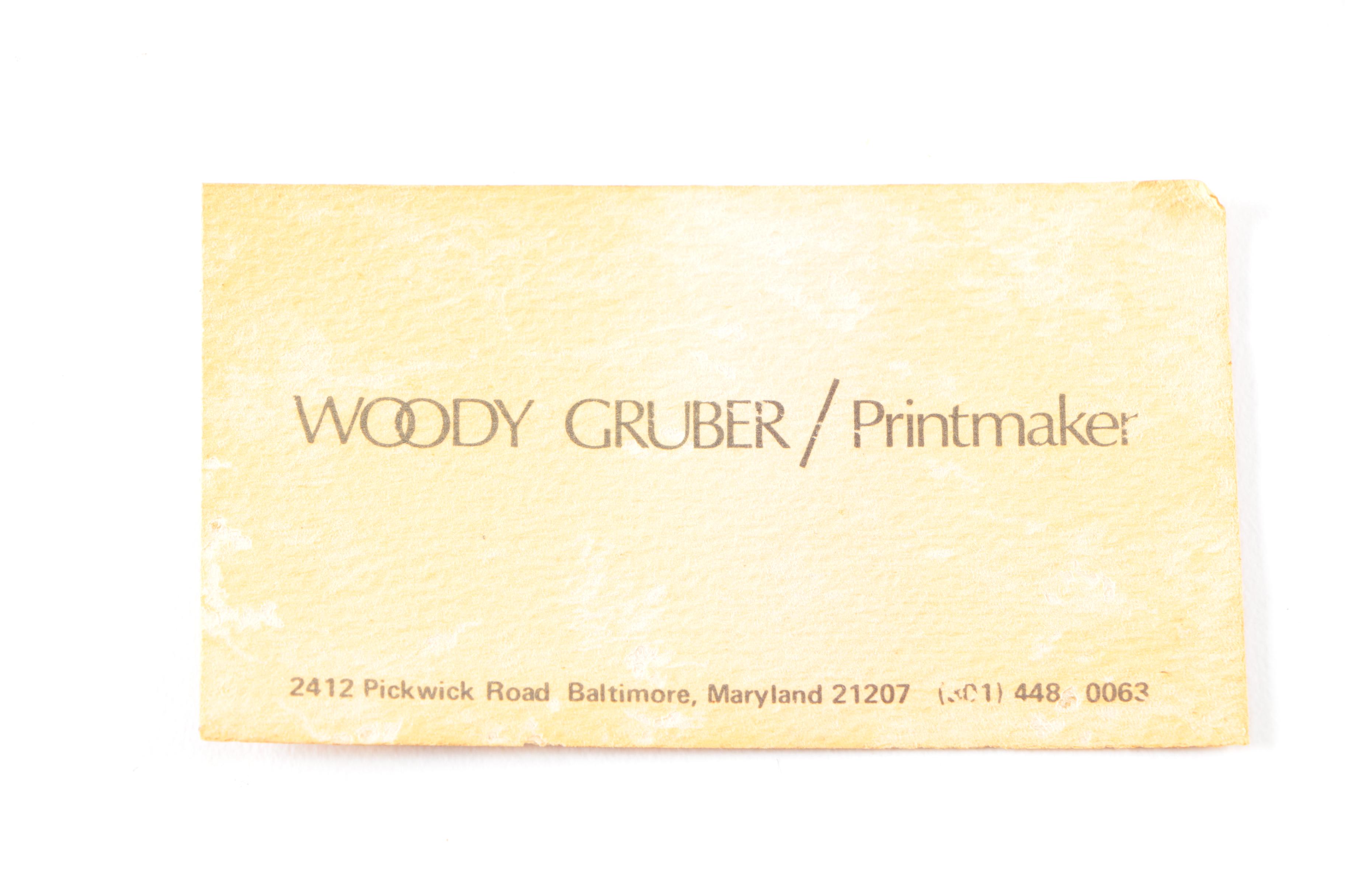 Limited Edition Etching on Paper by Woody Gruber "Frank Furness- Architect"