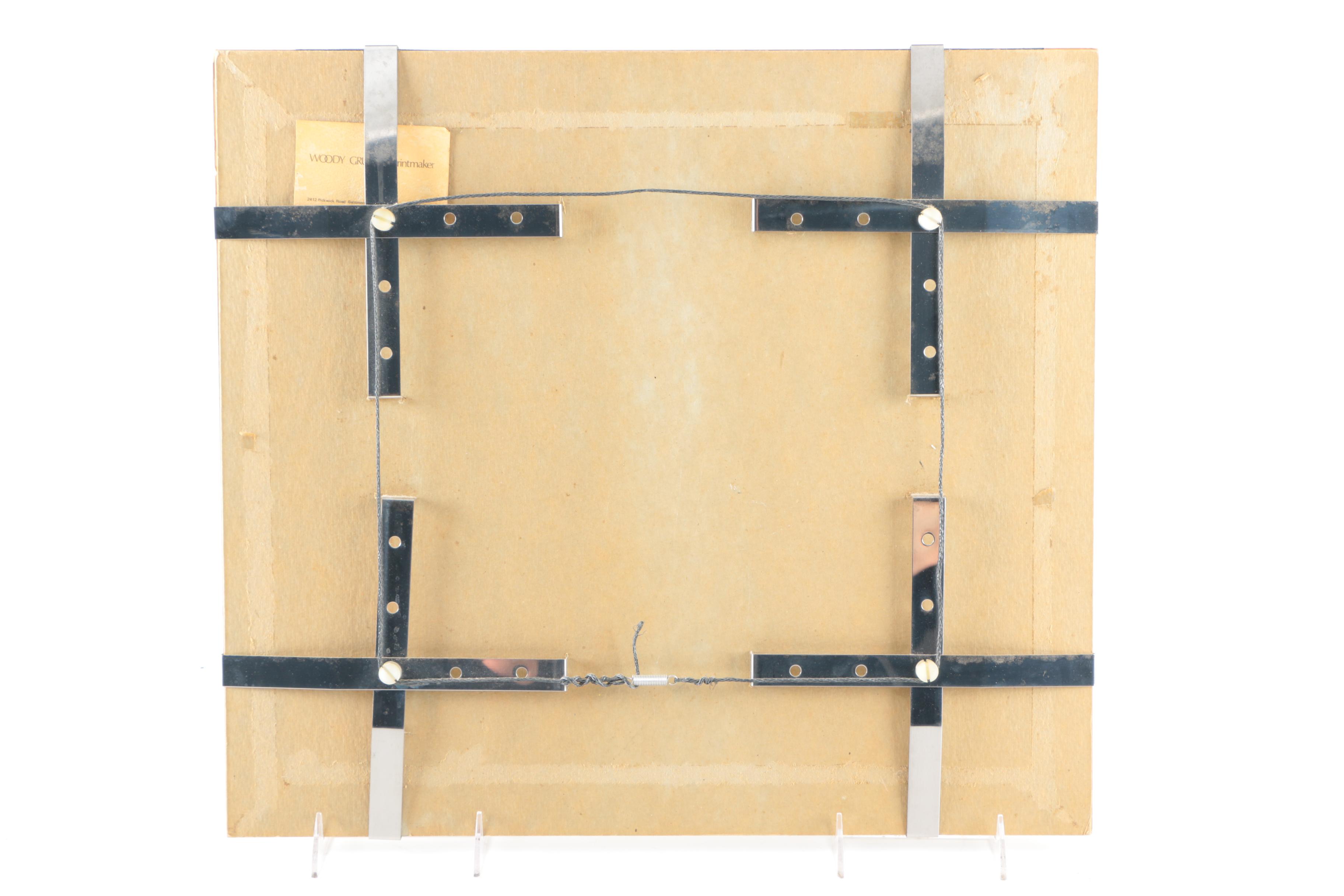 Limited Edition Etching on Paper by Woody Gruber "Frank Furness- Architect"