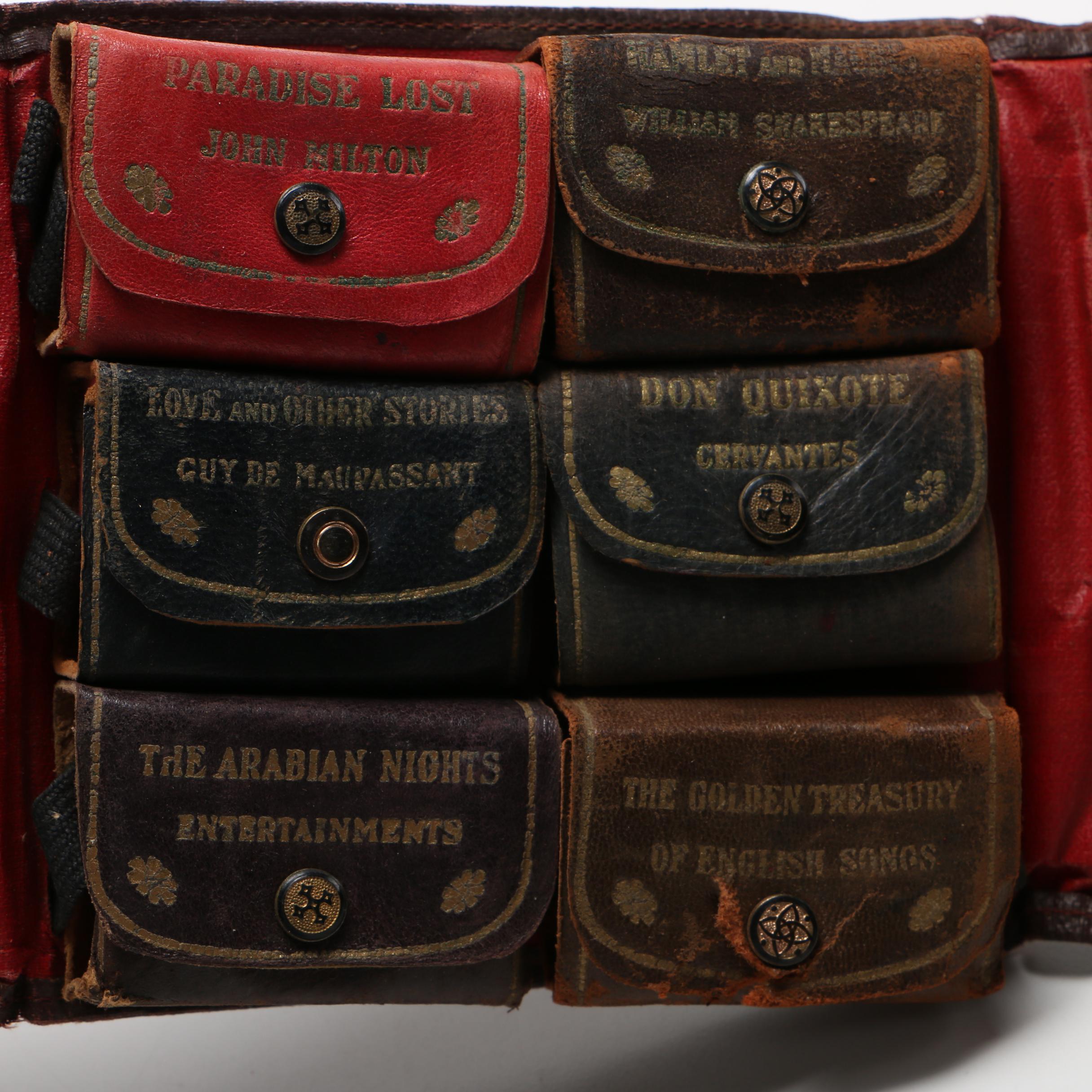1920s "The Marvelous Miniature Library" in a Leather Wallet