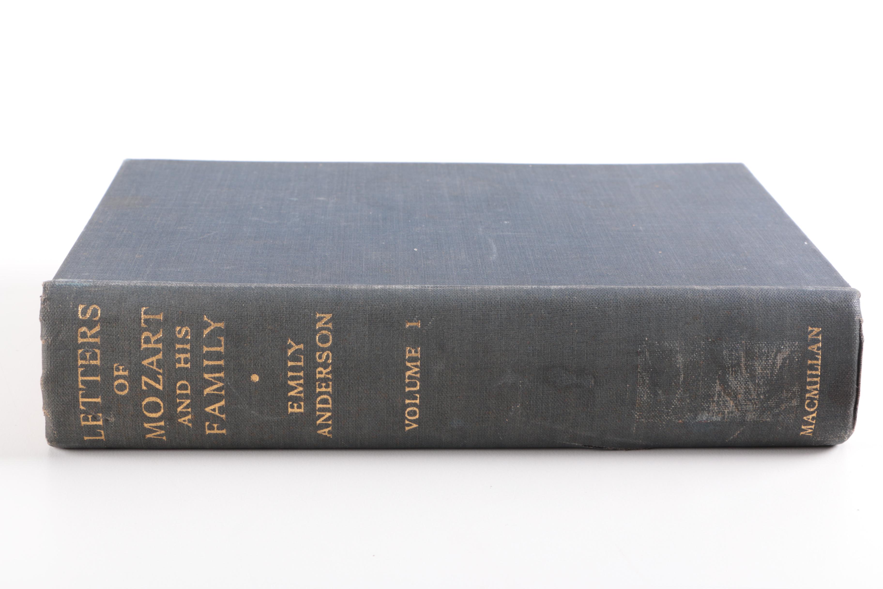 1938 "Letters of Mozart and His Family" Volume I by Emily Anderson