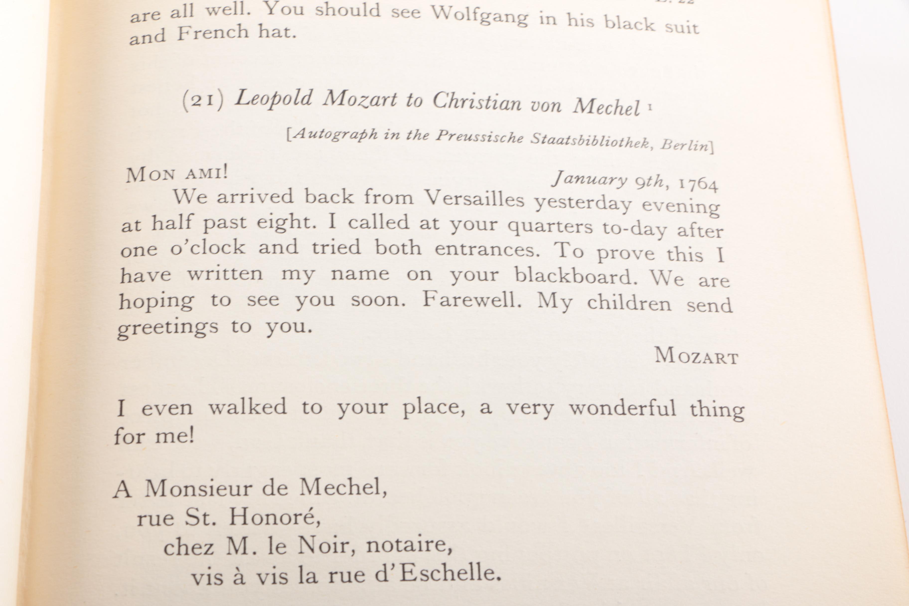 1938 "Letters of Mozart and His Family" Volume I by Emily Anderson