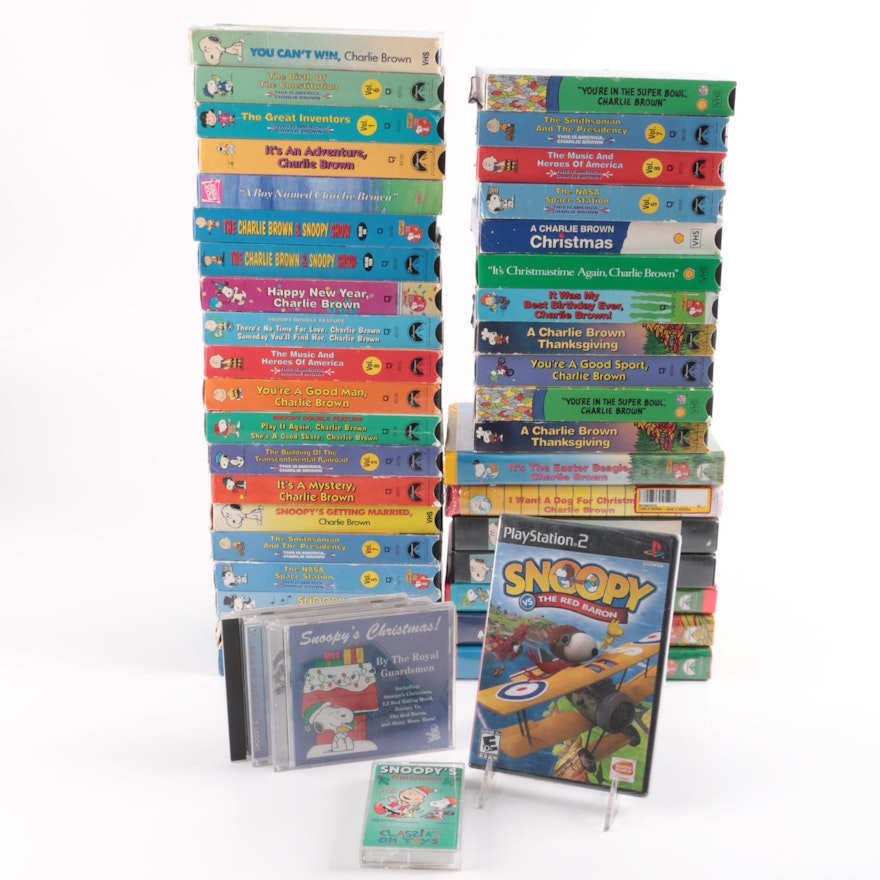 "Peanuts," Charlie Brown and Snoopy VHS Collection, Game and More