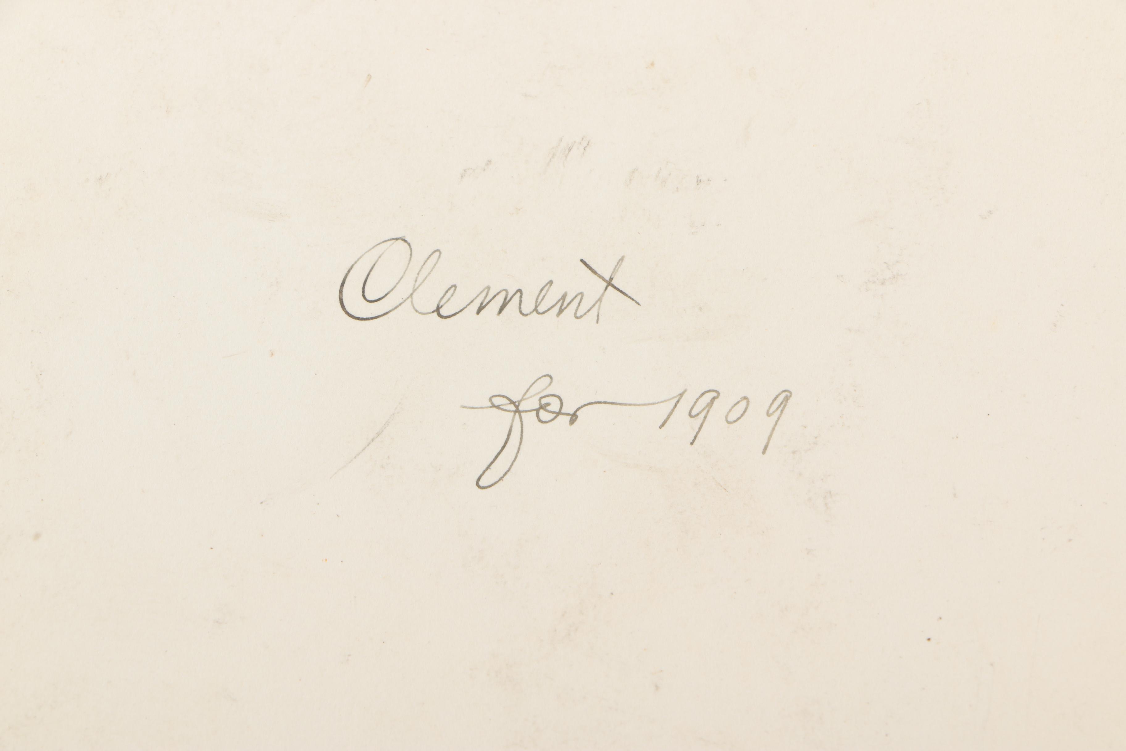 Early 20th Century, Clement Ink and Pencil Illustrations