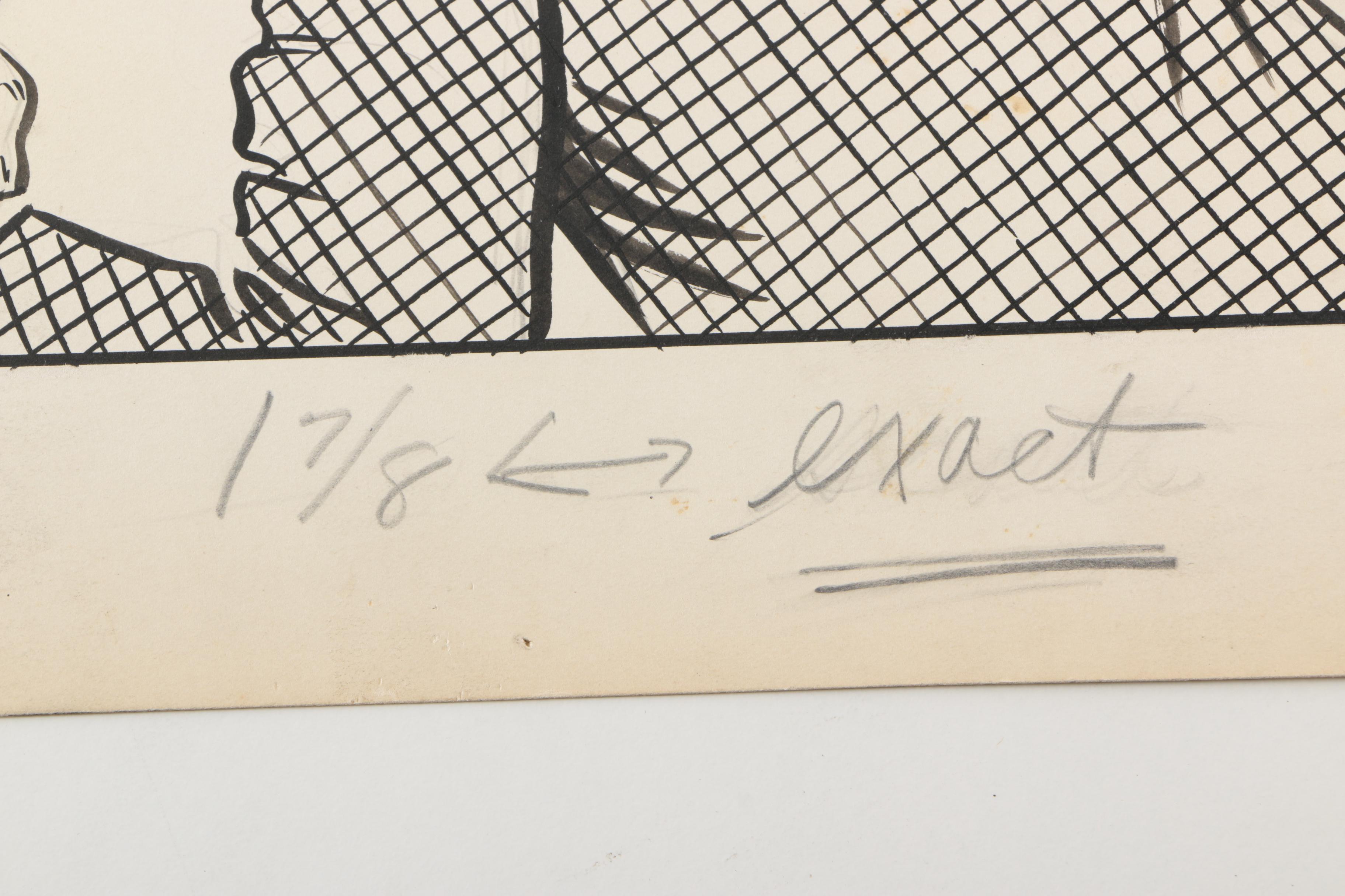 Early 20th Century, Clement Ink and Pencil Illustrations