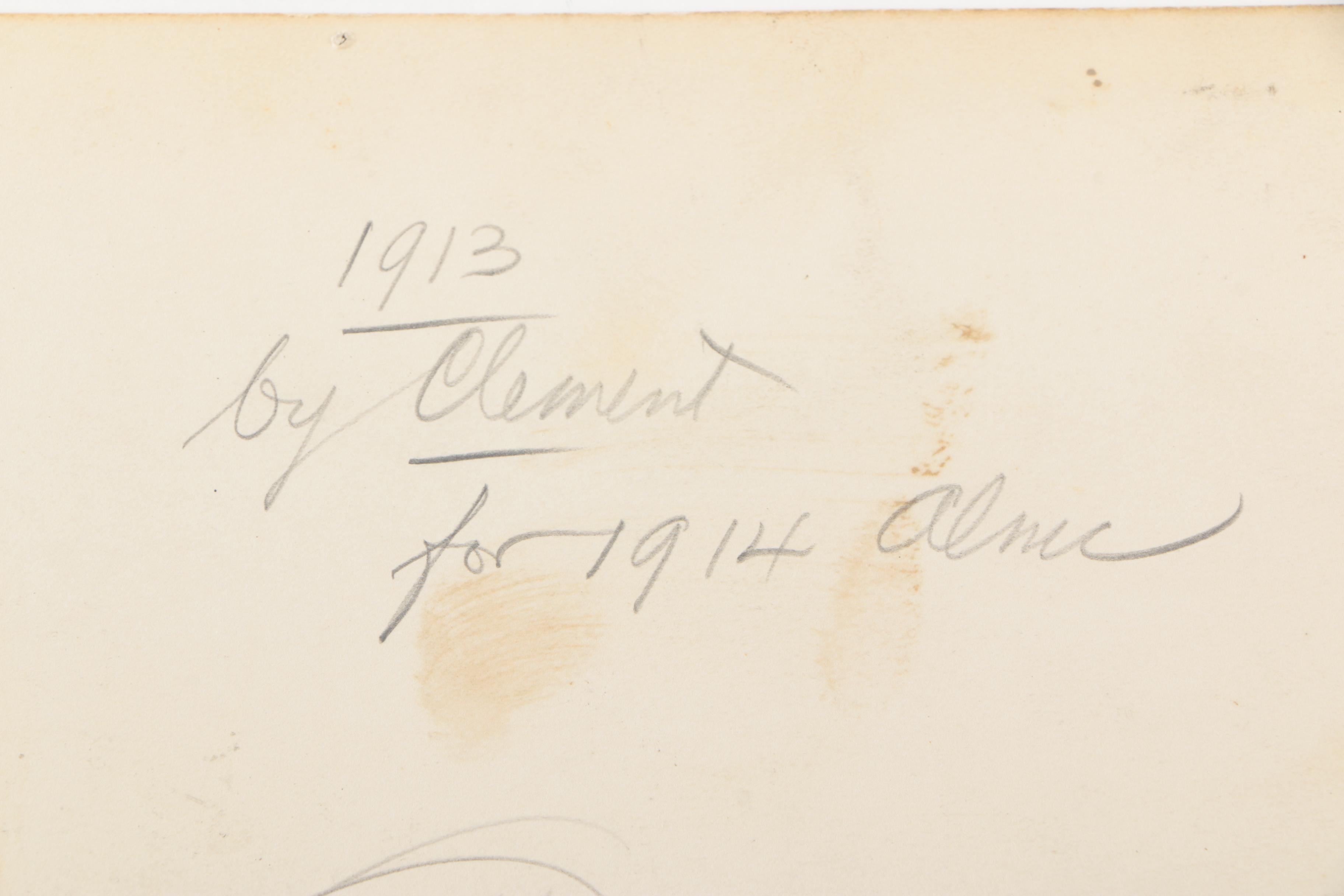 Early 20th Century, Clement Ink and Pencil Illustrations