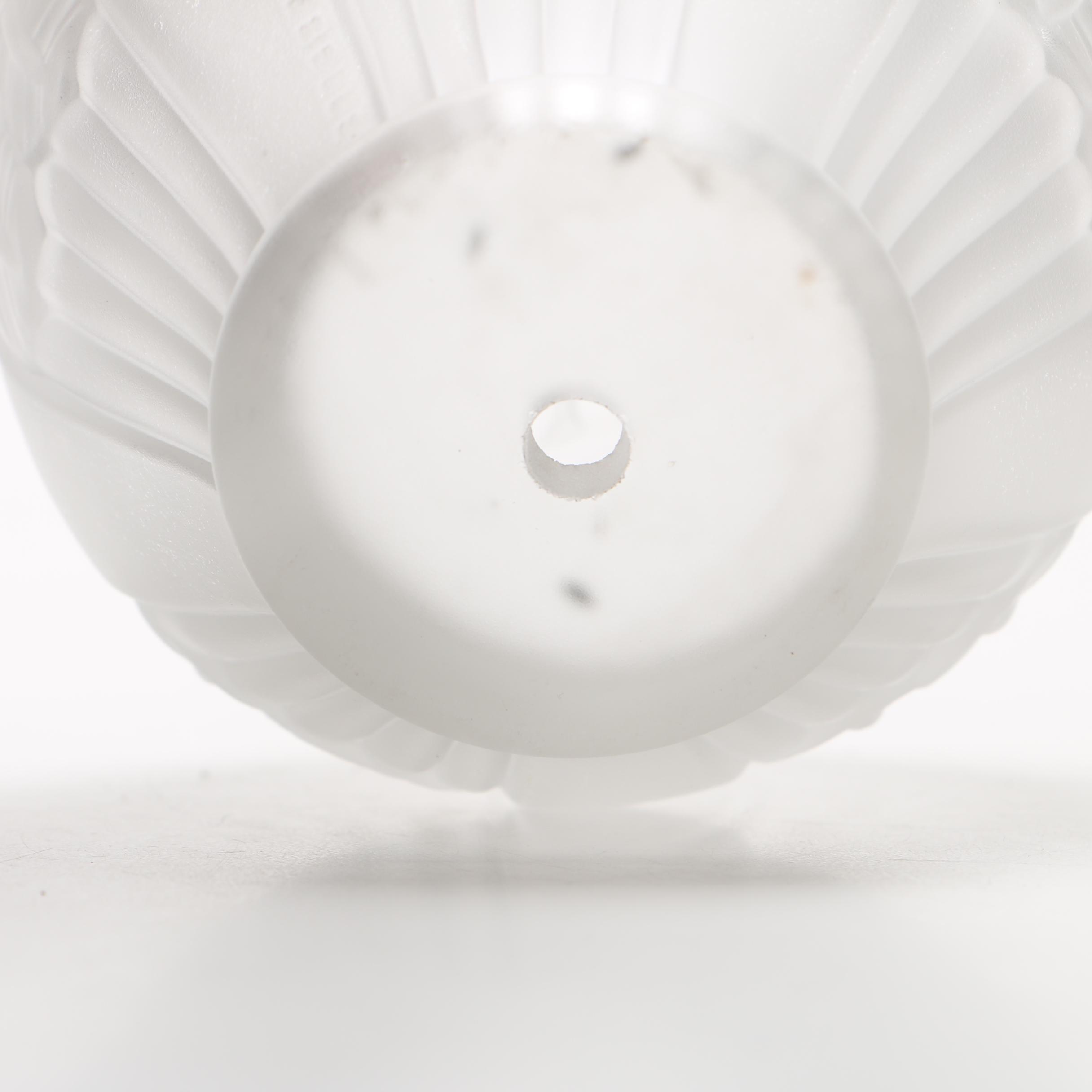 Mid 1920s André Hunebelle Art Nouveau Style Frosted Glass Vases