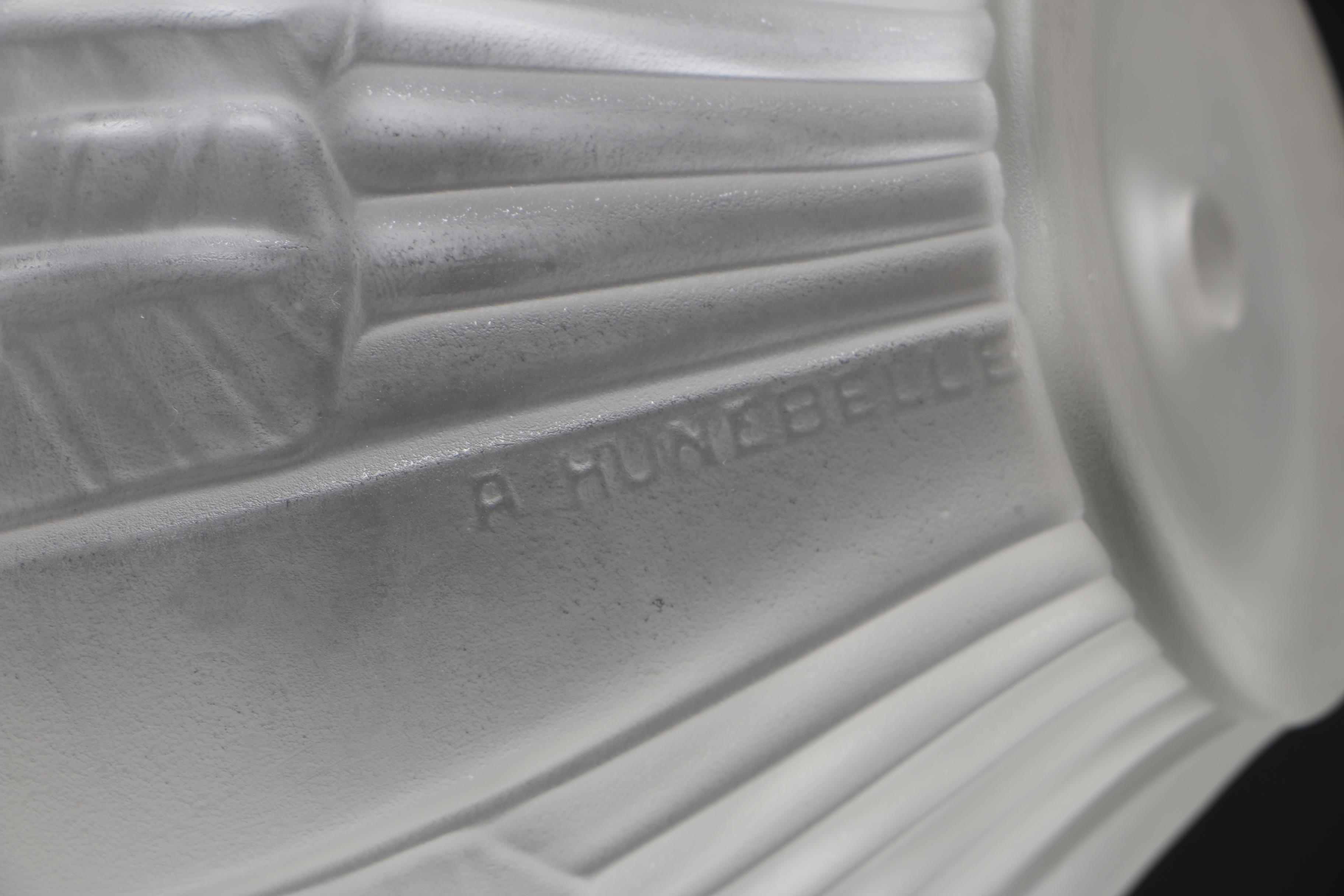 Mid 1920s André Hunebelle Art Nouveau Style Frosted Glass Vases