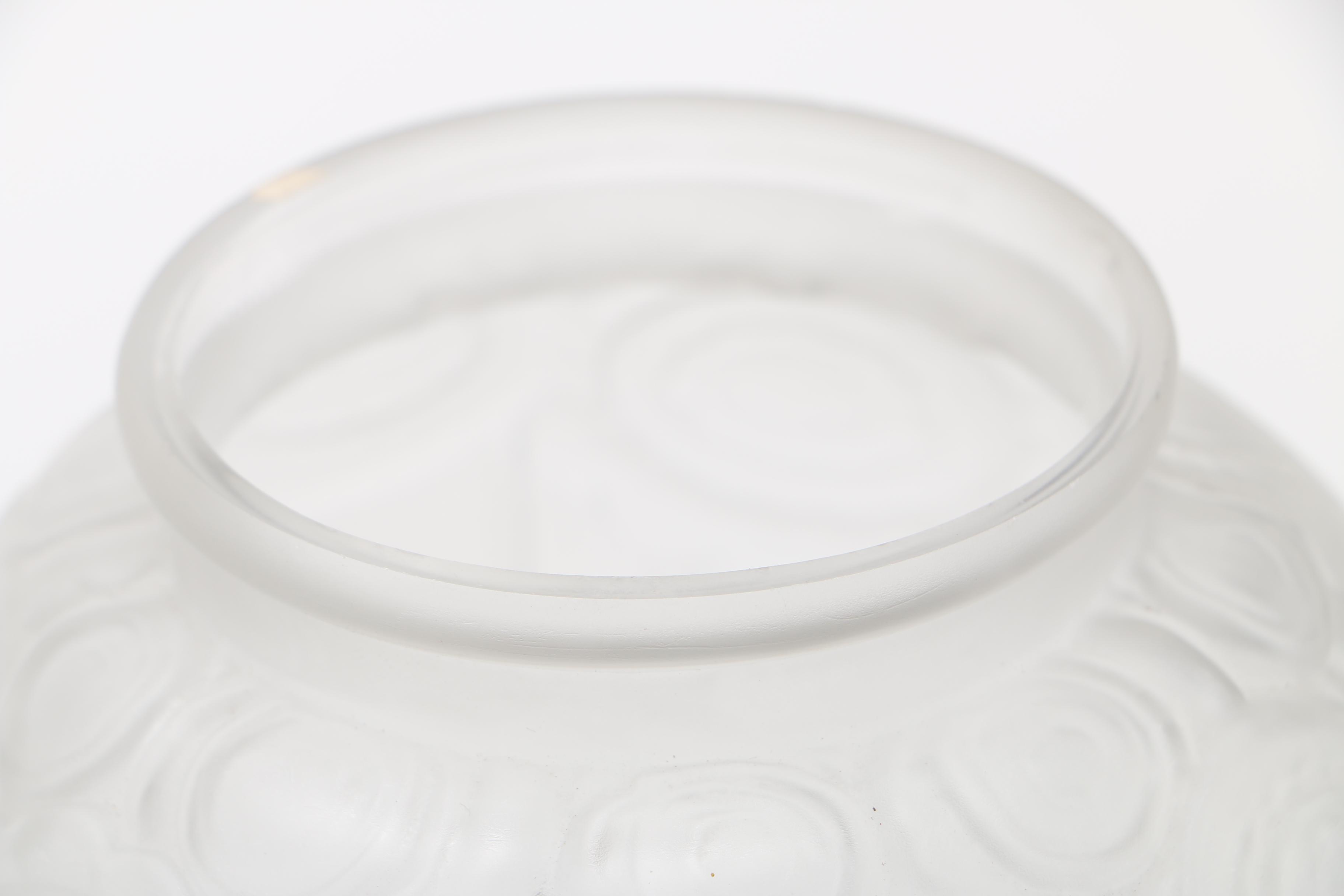 Mid 1920s André Hunebelle Art Nouveau Style Frosted Glass Vases