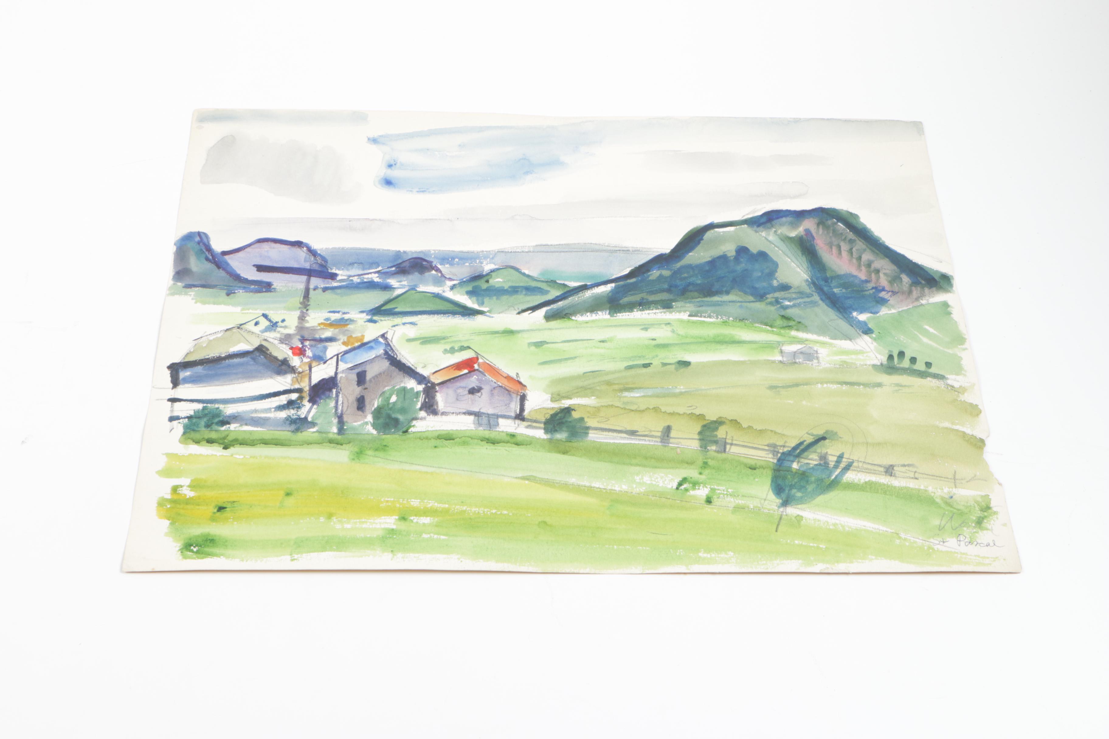 Unframed Watercolors Featuring Dennis Lüken