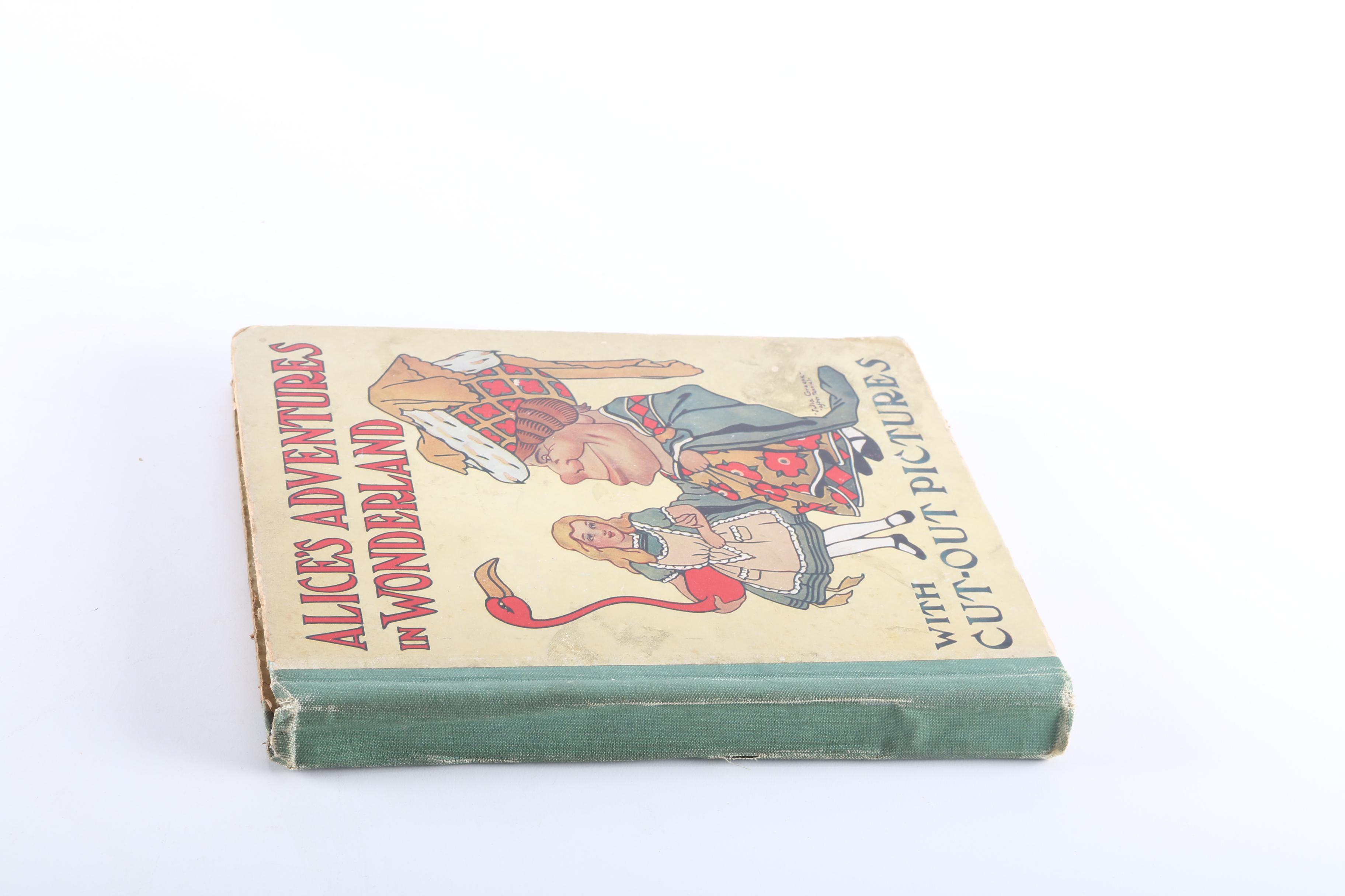 Antique "Alice's Adventures in Wonderland" with Cut-Out Pictures