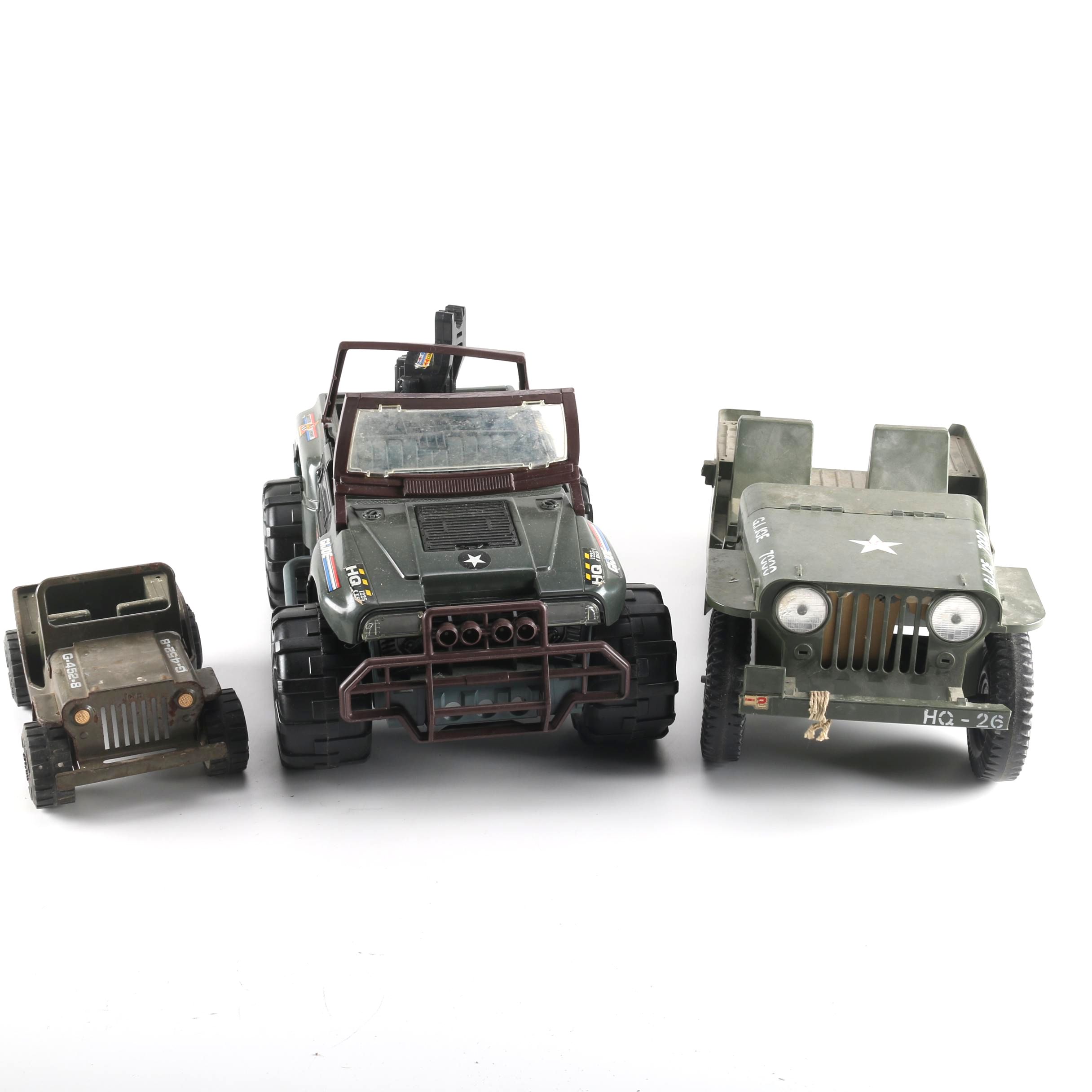 Trio of 1990s Hasbro Tonka G.I. Joe Jeeps