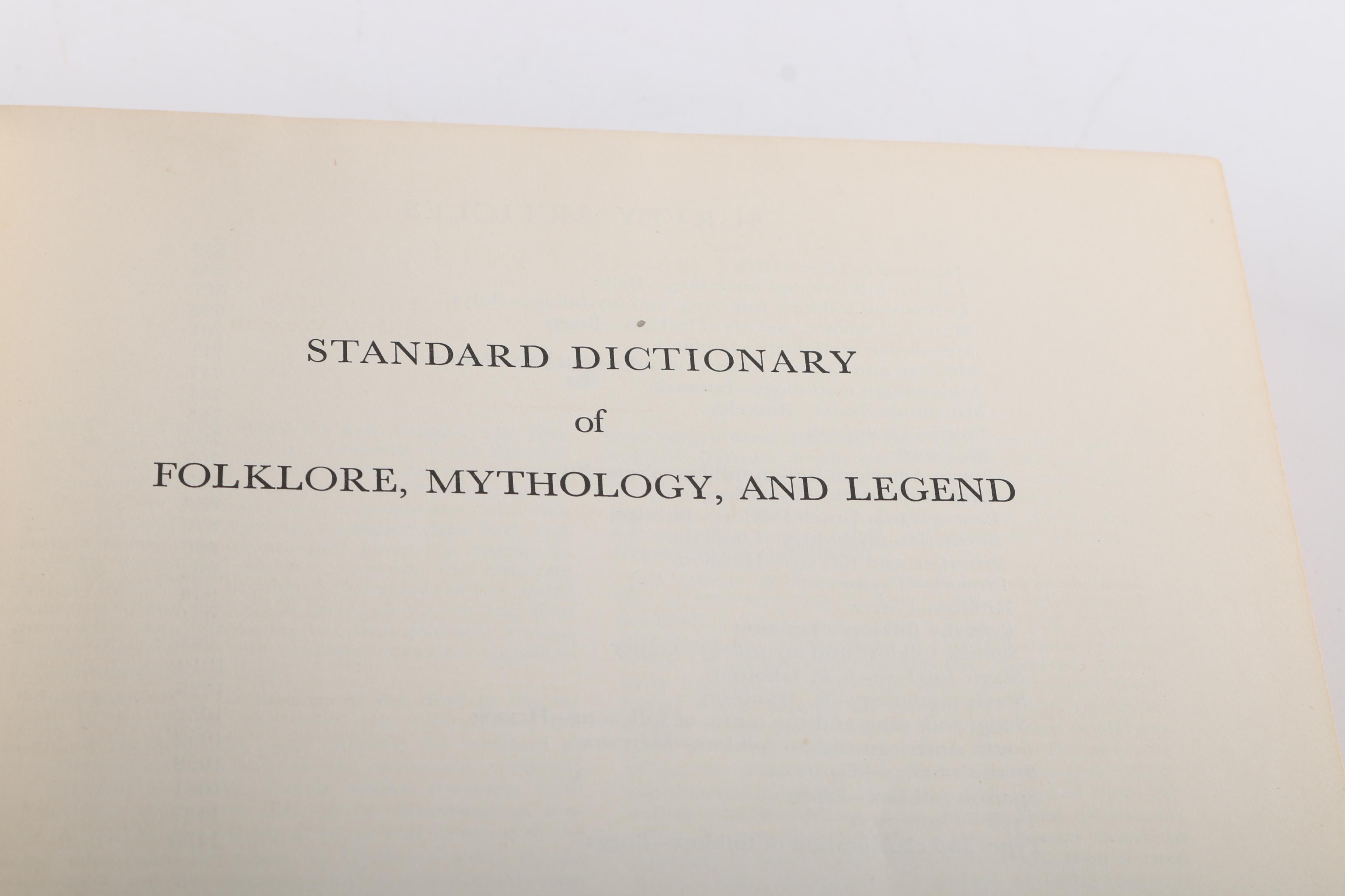 1950 "Funk & Wagnalls Standard Dictionary of Folklore Mythology and Legend"