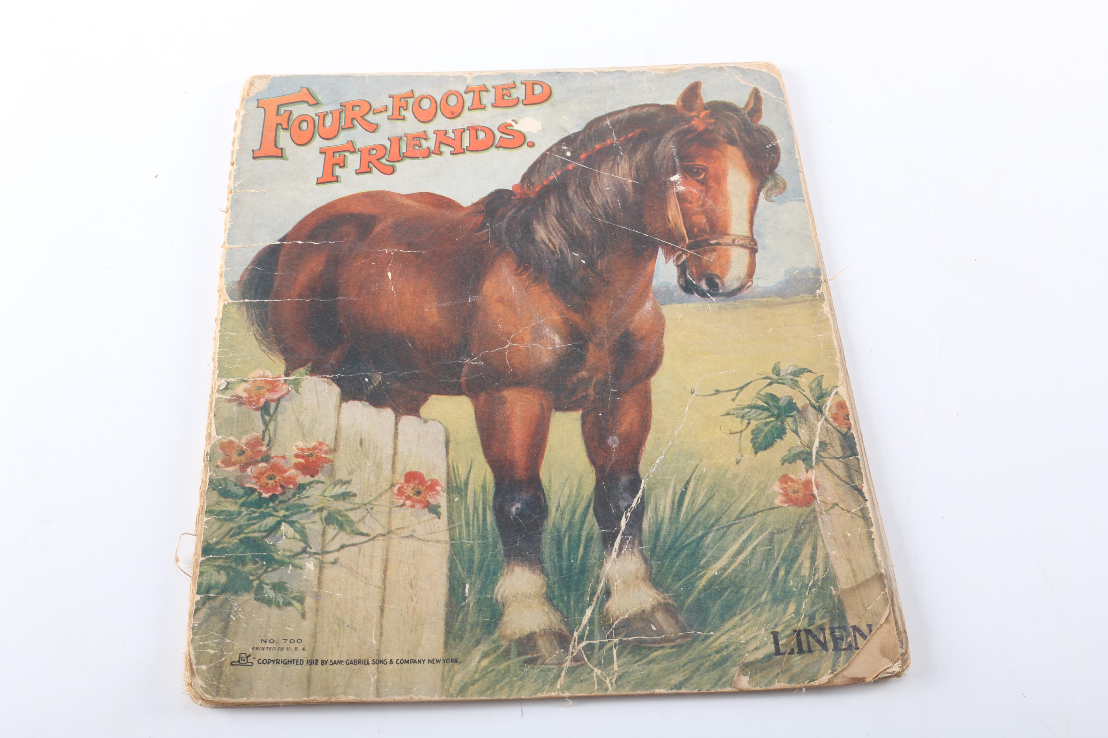 Early 20th Century Linen Children's Books