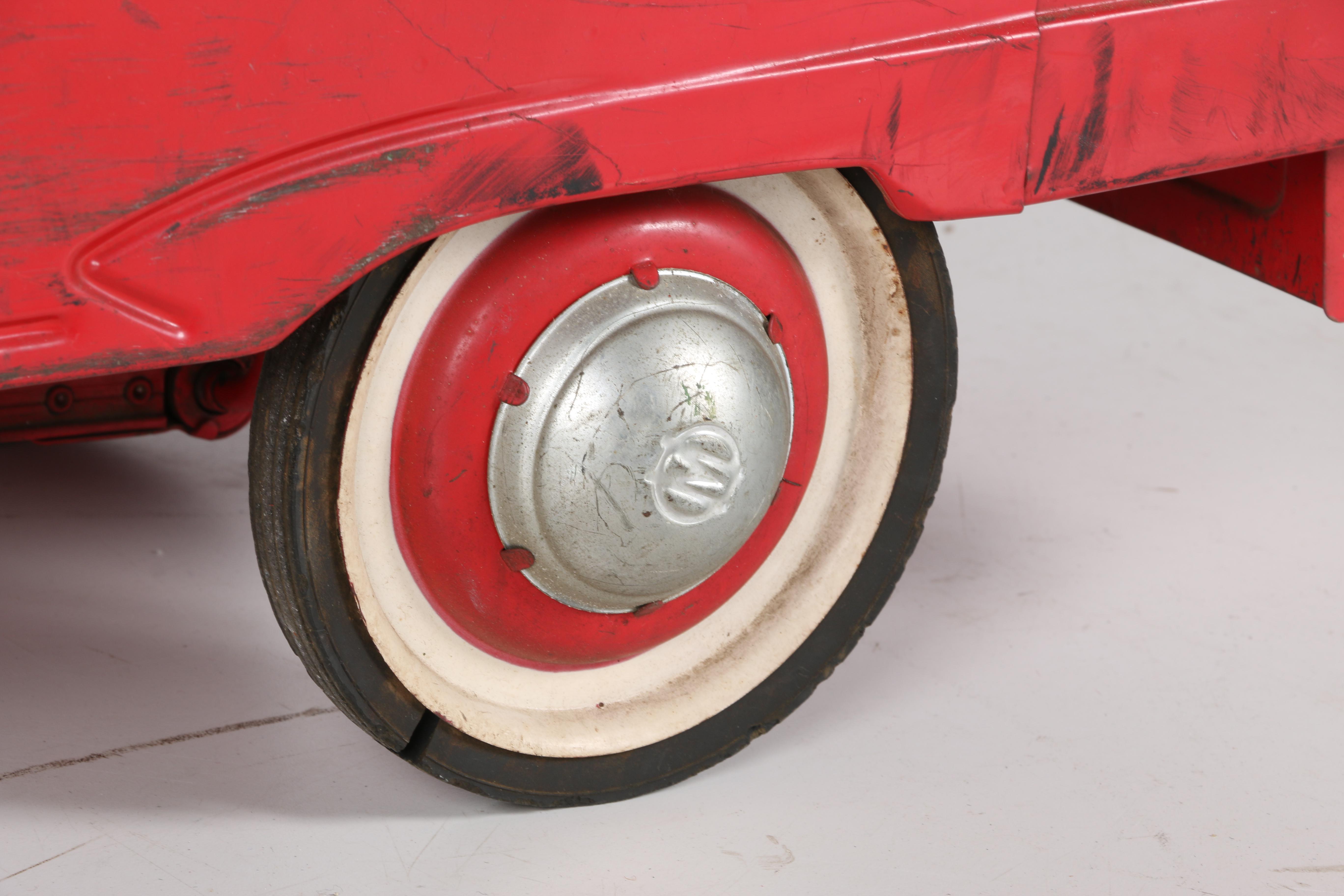 Vintage Steel Firetruck Pedal Car