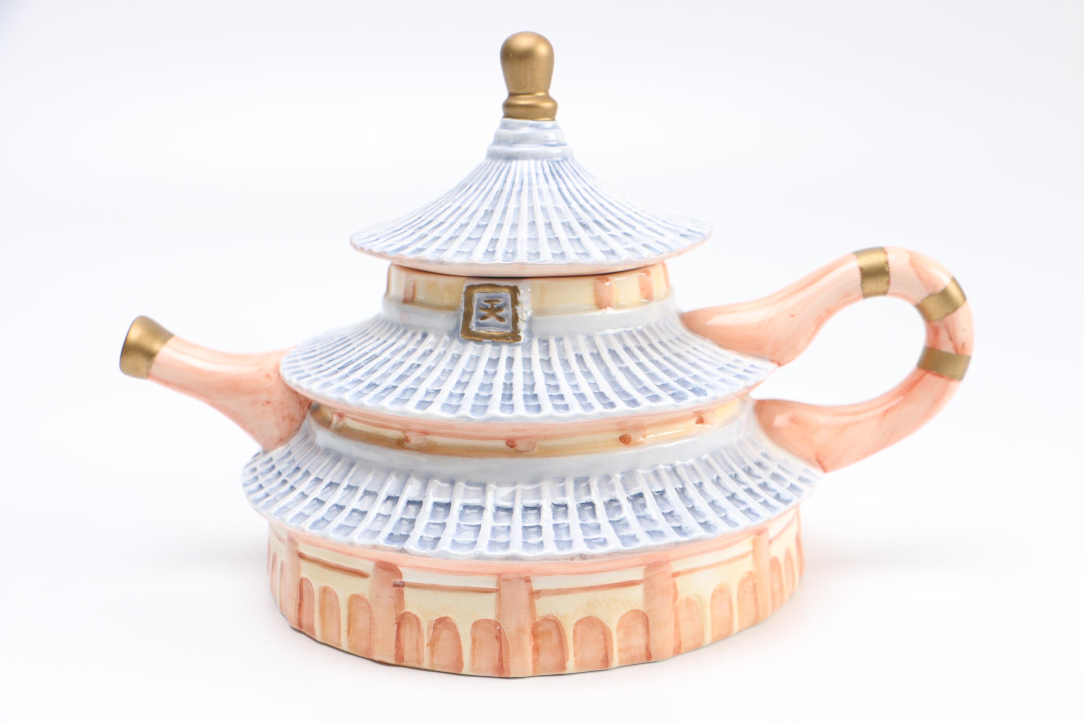 Group of Ceramic Teapots