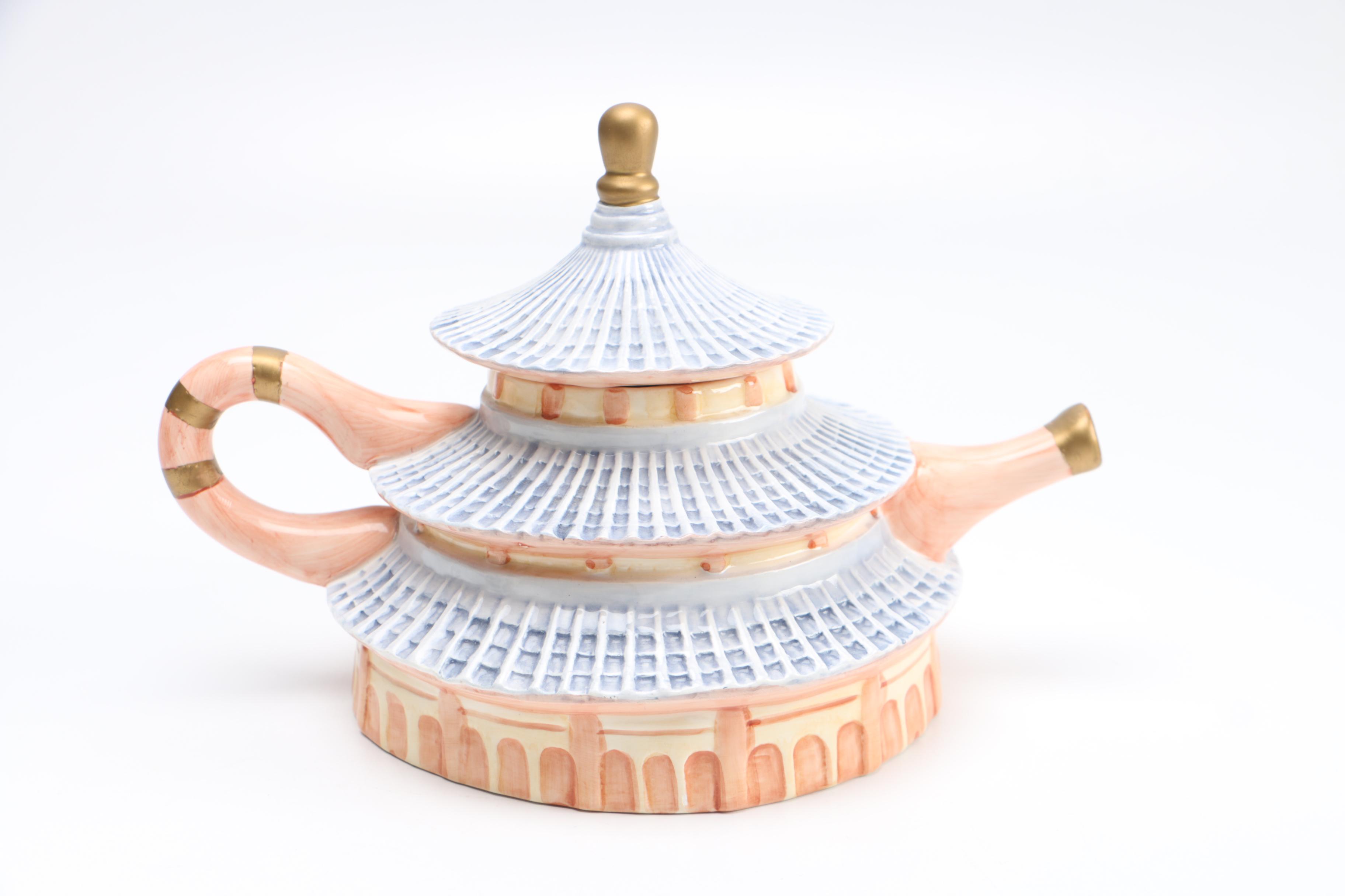 Group of Ceramic Teapots
