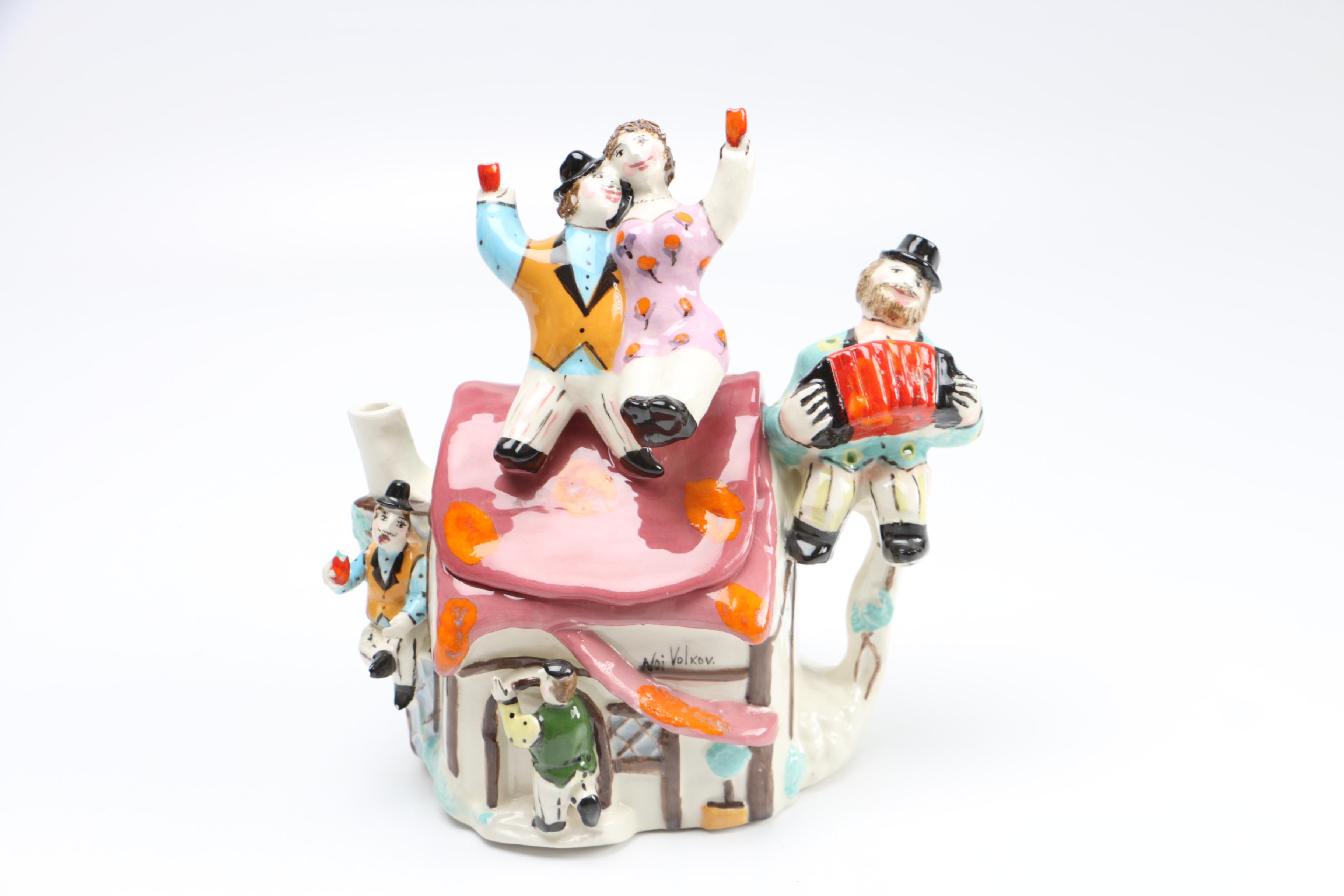 Group of Ceramic Teapots