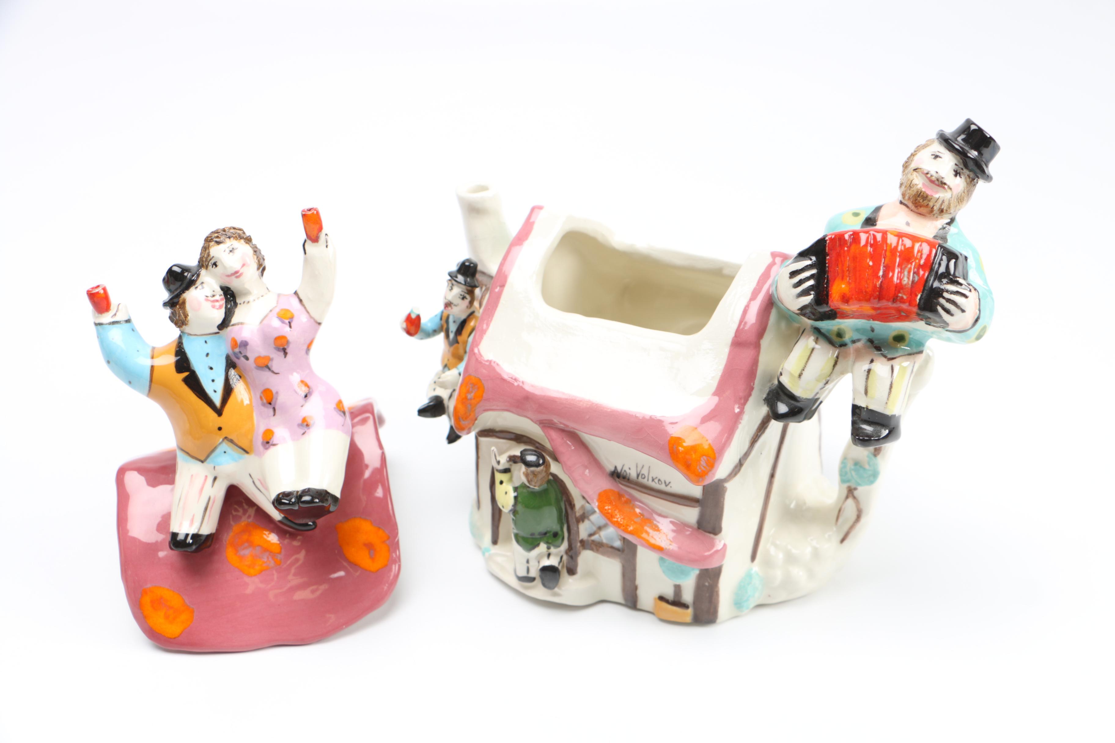 Group of Ceramic Teapots