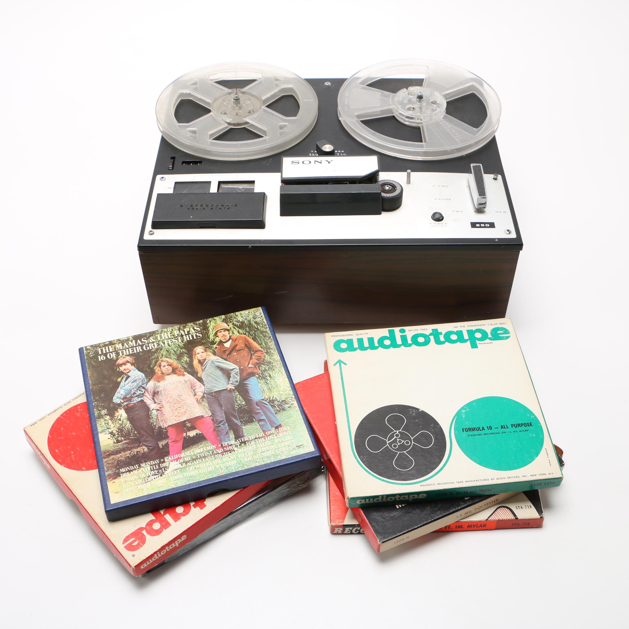 Sony Reel-to-Reel Tapecorder and Tapes