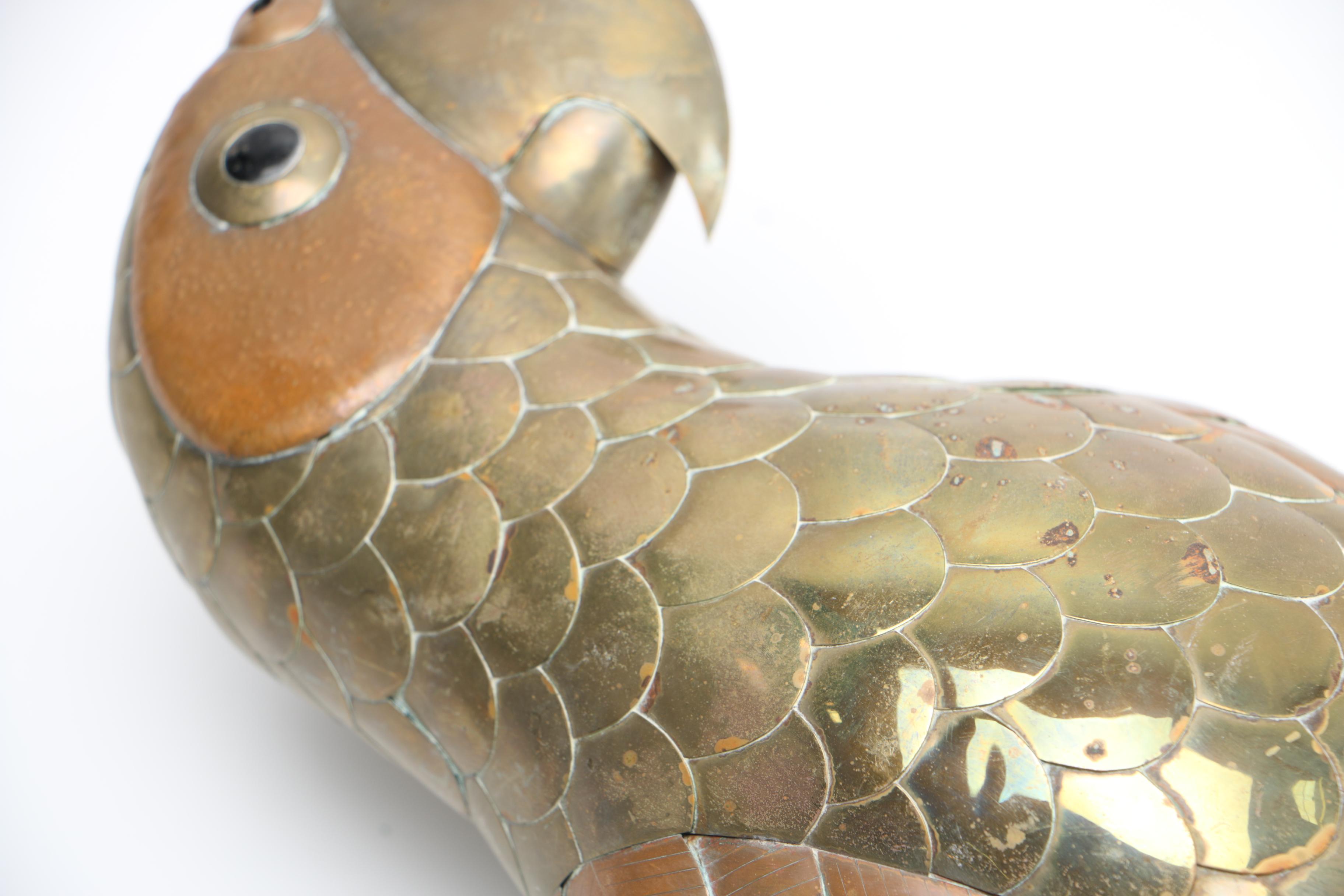 Silver Tone and Gold Tone Hanging Parrot Figurines