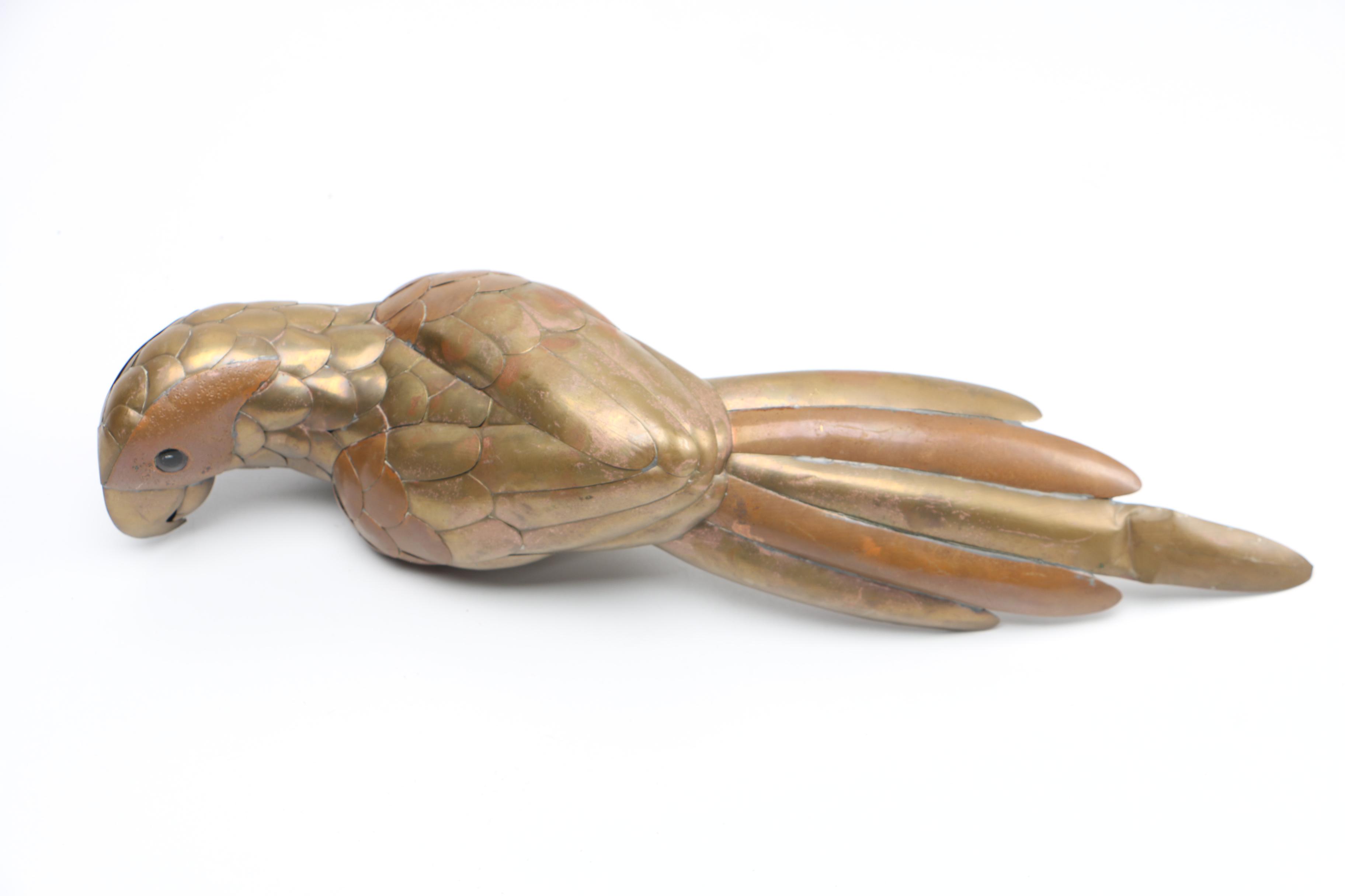 Silver Tone and Gold Tone Hanging Parrot Figurines