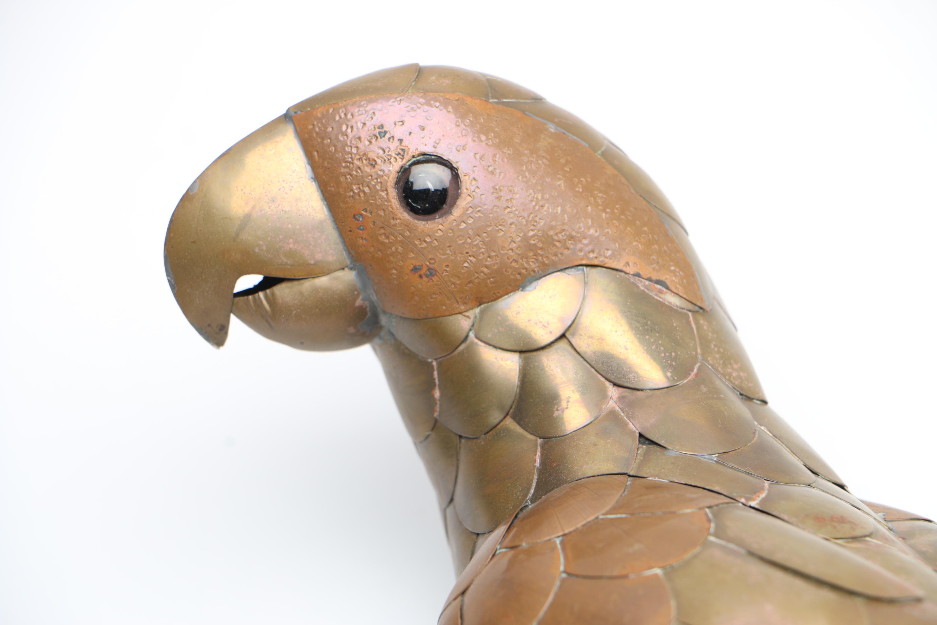 Silver Tone and Gold Tone Hanging Parrot Figurines