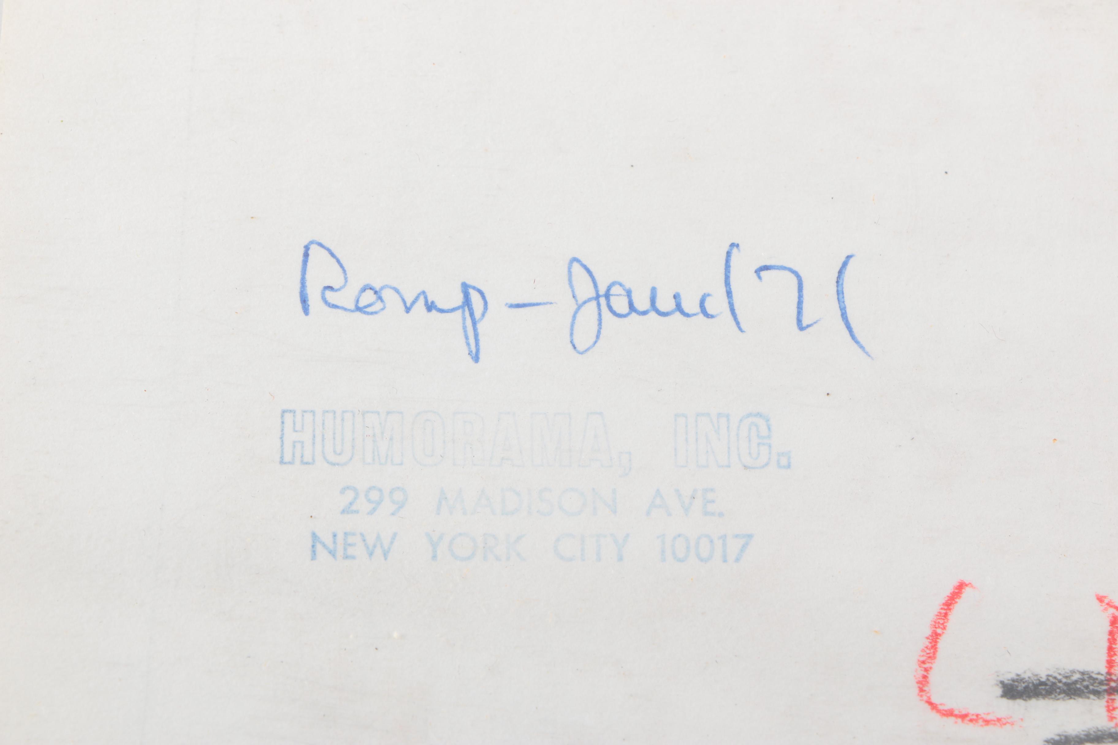 Martin Giuffre Lithograph Cartoon "Ed Has A Way With Animals!"