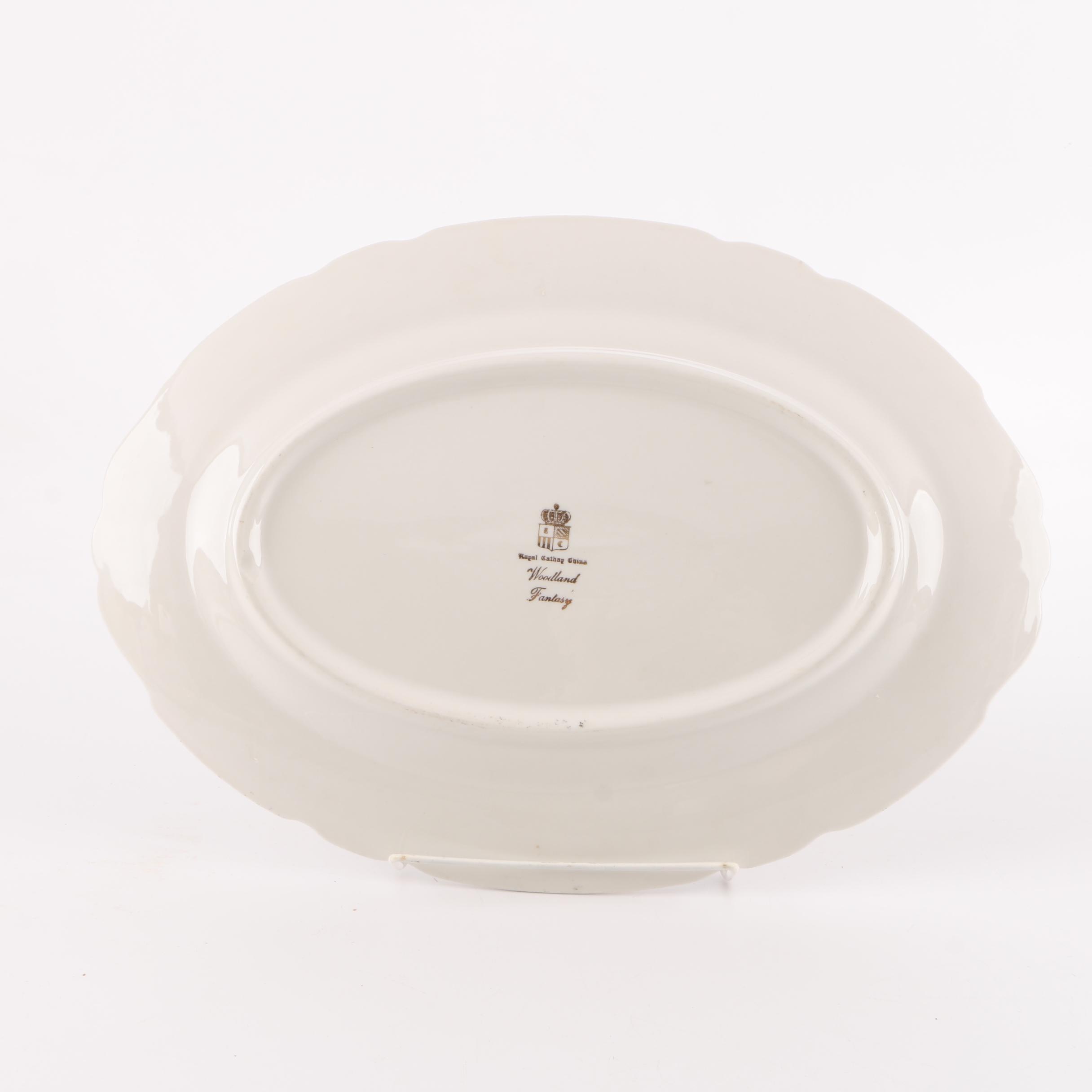 Porcelain Serving Platters Featuring Royal Cathay