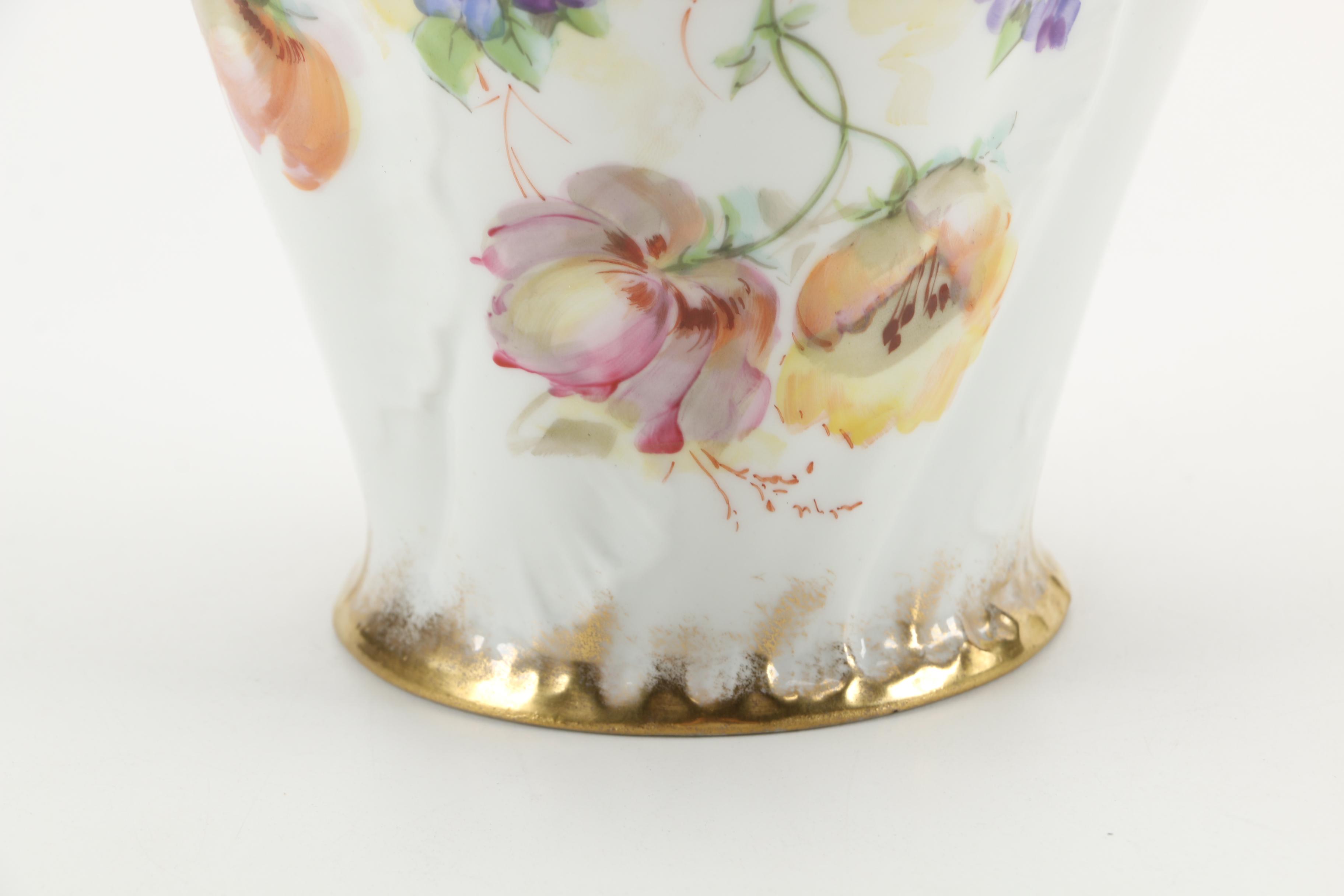 Hand Painted William Guerin Limoges Chocolate Pot