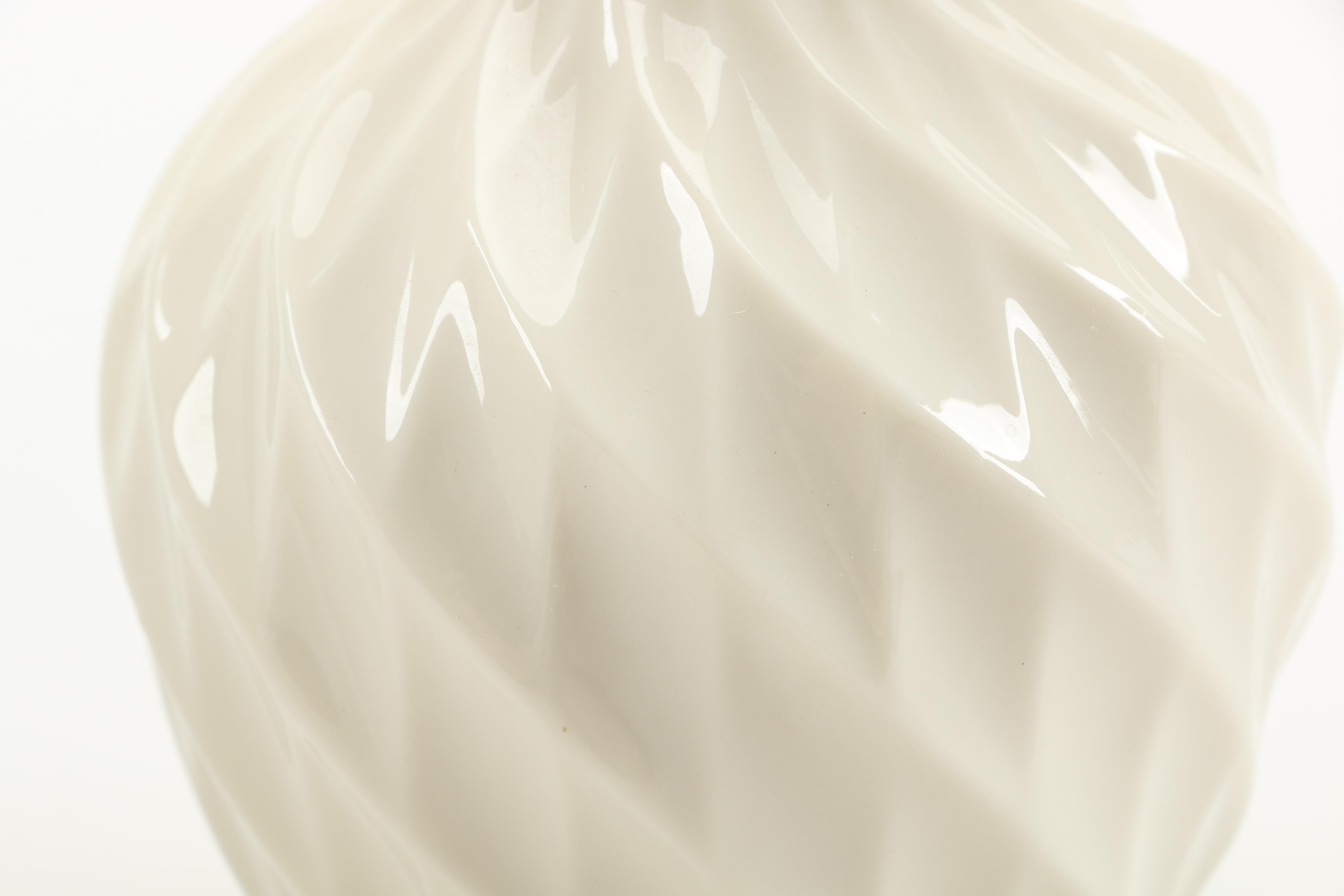 White Ceramic Lenox Vase and Bowl