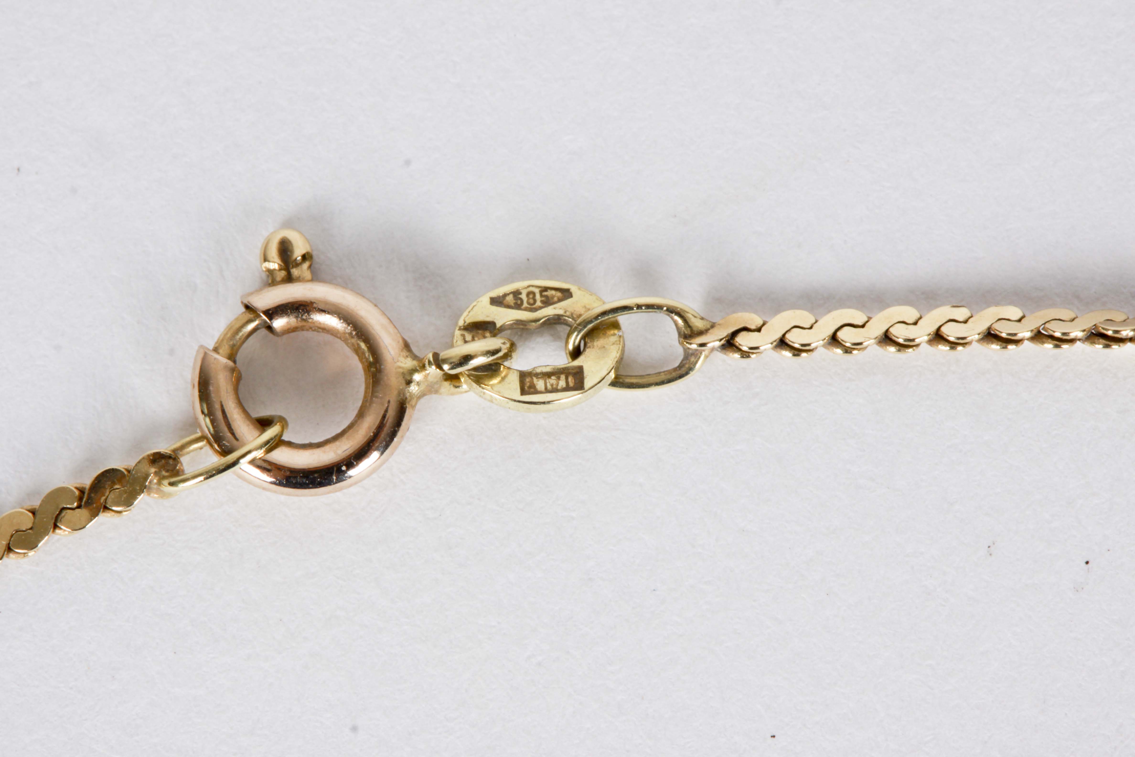 14K Yellow Gold Chain Necklace