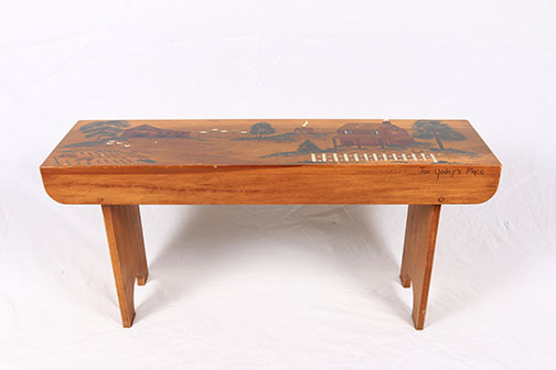 Hand Painted Bench and Storage Boxes