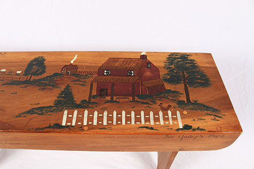 Hand Painted Bench and Storage Boxes