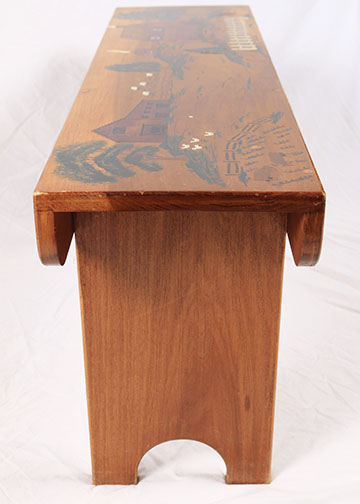 Hand Painted Bench and Storage Boxes