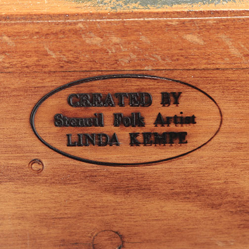 Hand Painted Bench and Storage Boxes