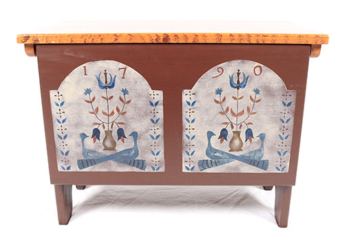 Hand Painted Bench and Storage Boxes