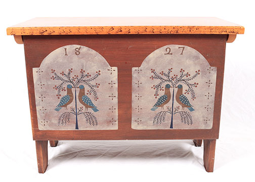 Hand Painted Bench and Storage Boxes