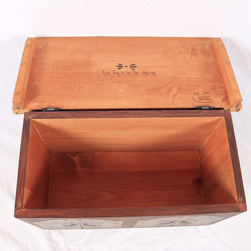 Hand Painted Bench and Storage Boxes