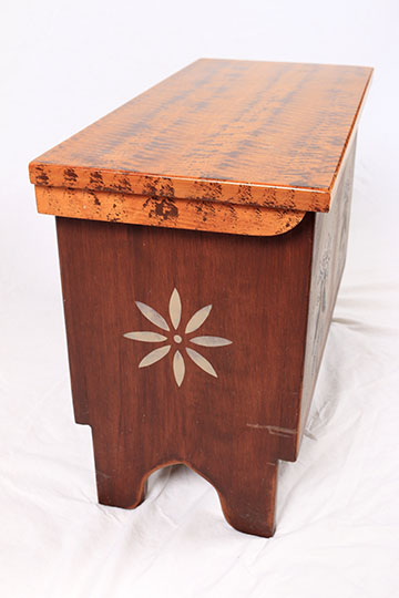 Hand Painted Bench and Storage Boxes