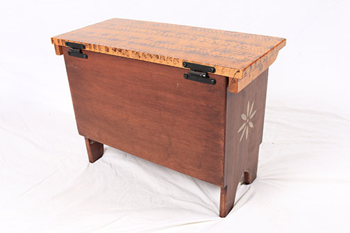 Hand Painted Bench and Storage Boxes