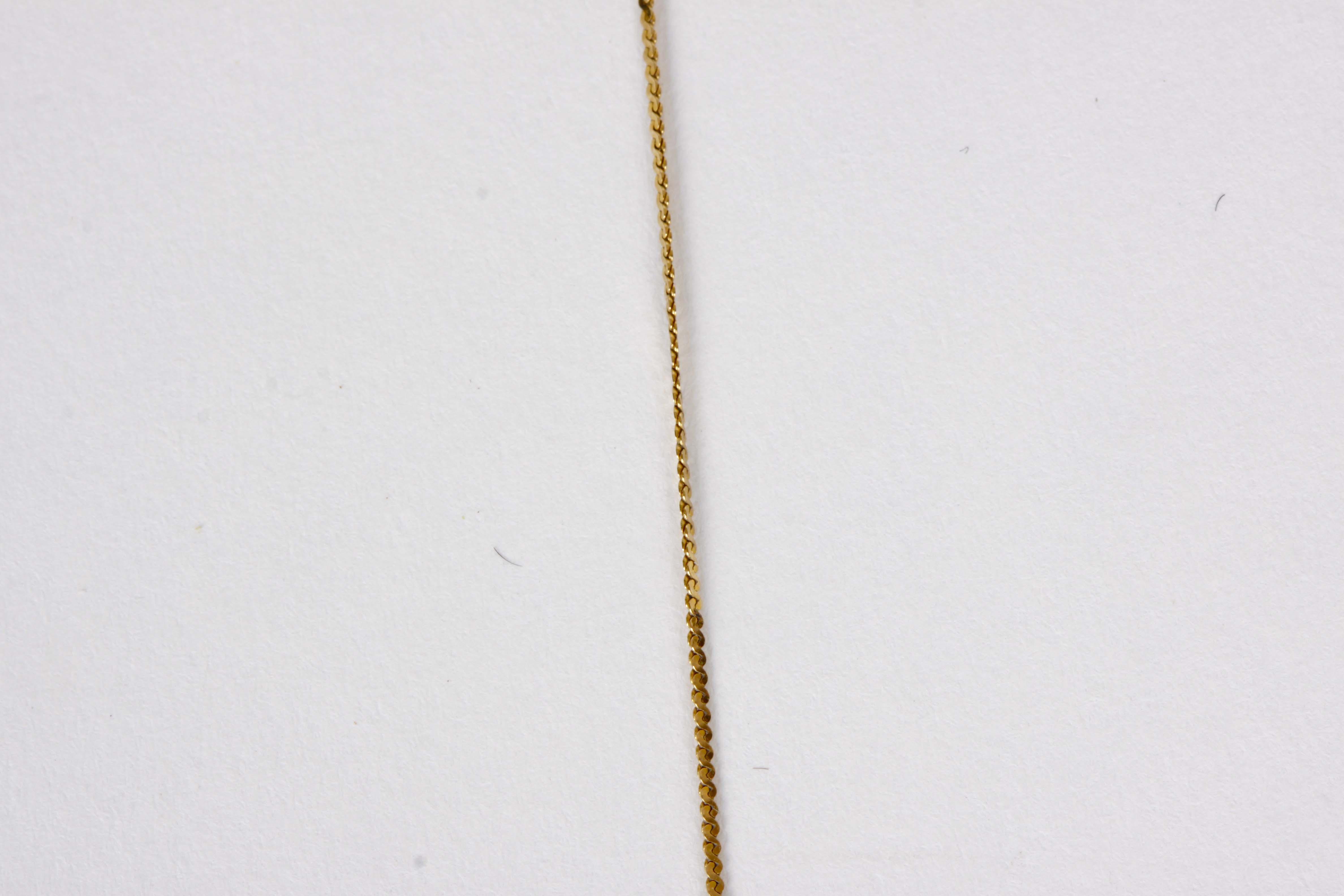 14K Yellow Gold Butterfly Slide Necklace