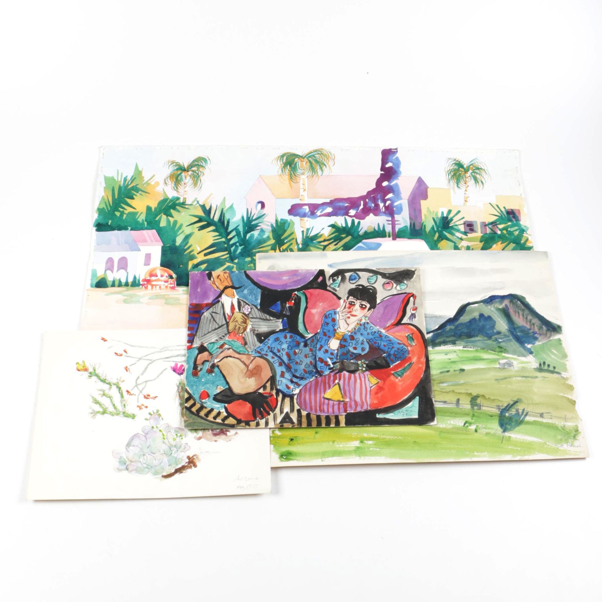 Unframed Watercolors Featuring Dennis Lüken