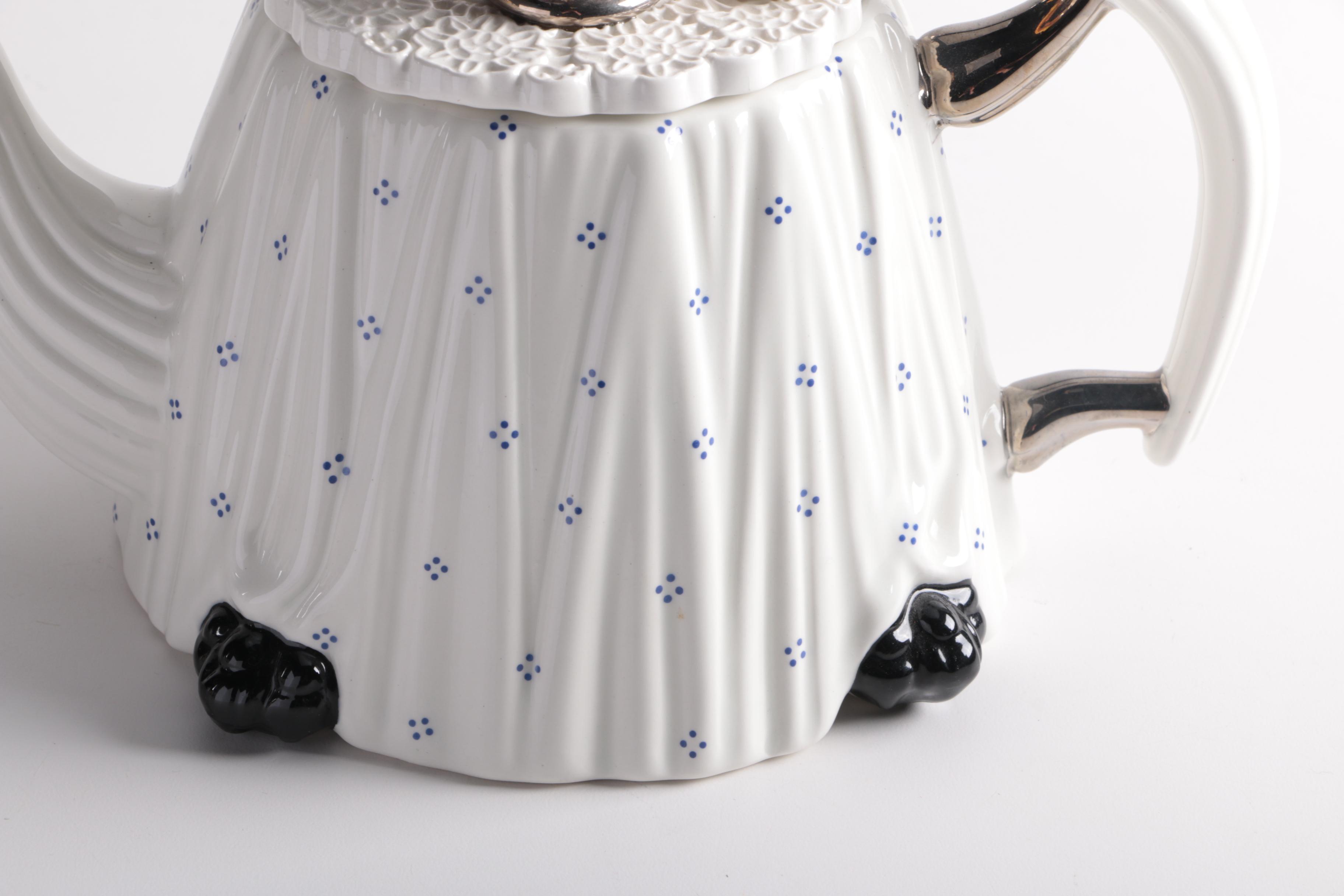 Decorative Ceramic Teapots Featuring Cardew Design