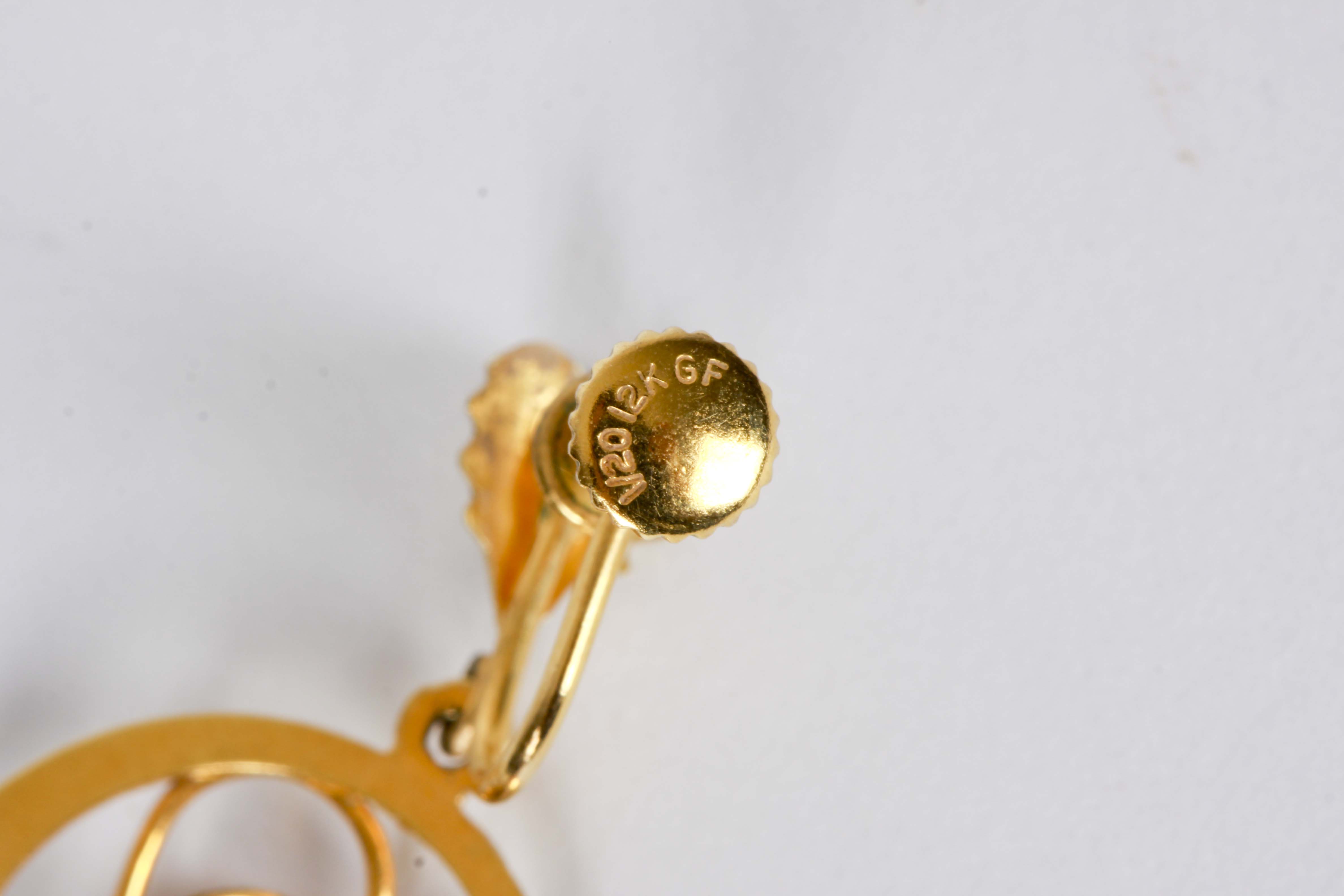 10K Black Hills Gold Tri-Color Necklace and Earrings