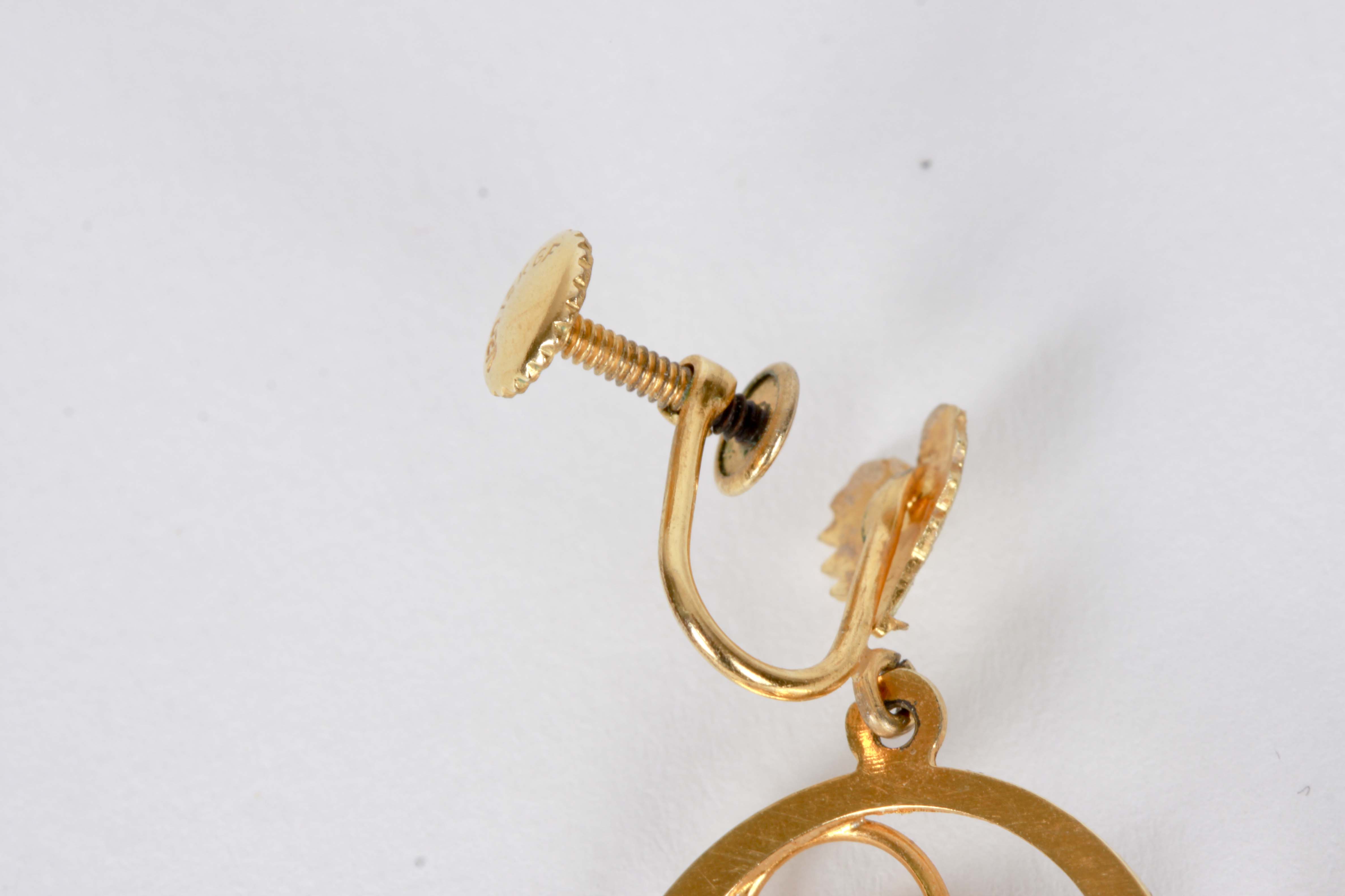 10K Black Hills Gold Tri-Color Necklace and Earrings