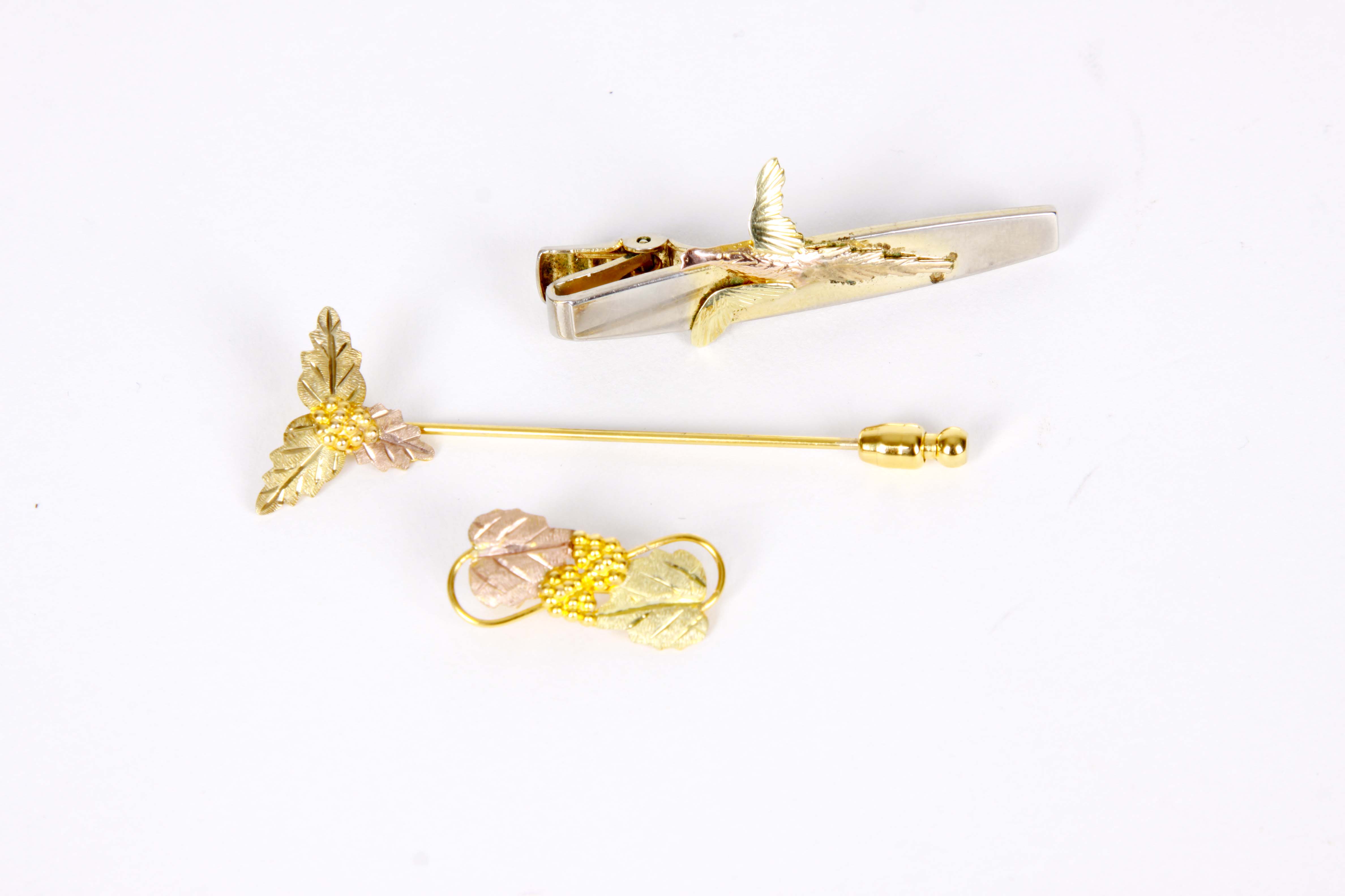 Black Hills Gold Pins and Hair Clip